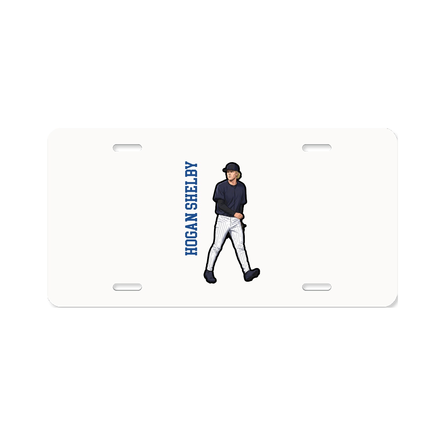 License Plate — Name Vertical in Classic