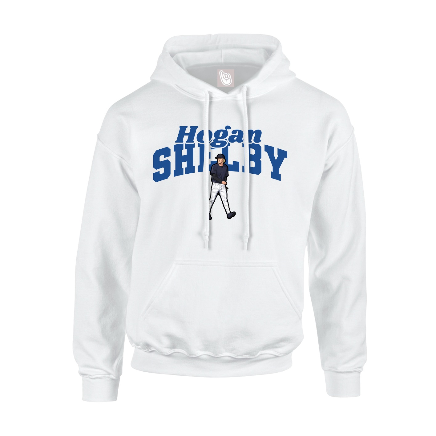 Youth Hoodie — Signature Arch in White
