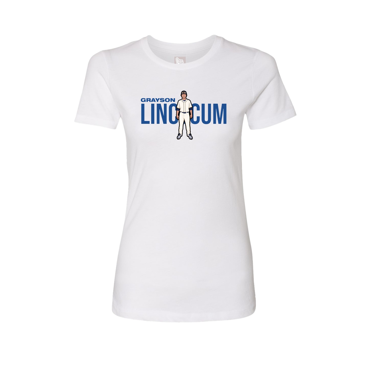 Fitted Women's Tee — Player Name in White