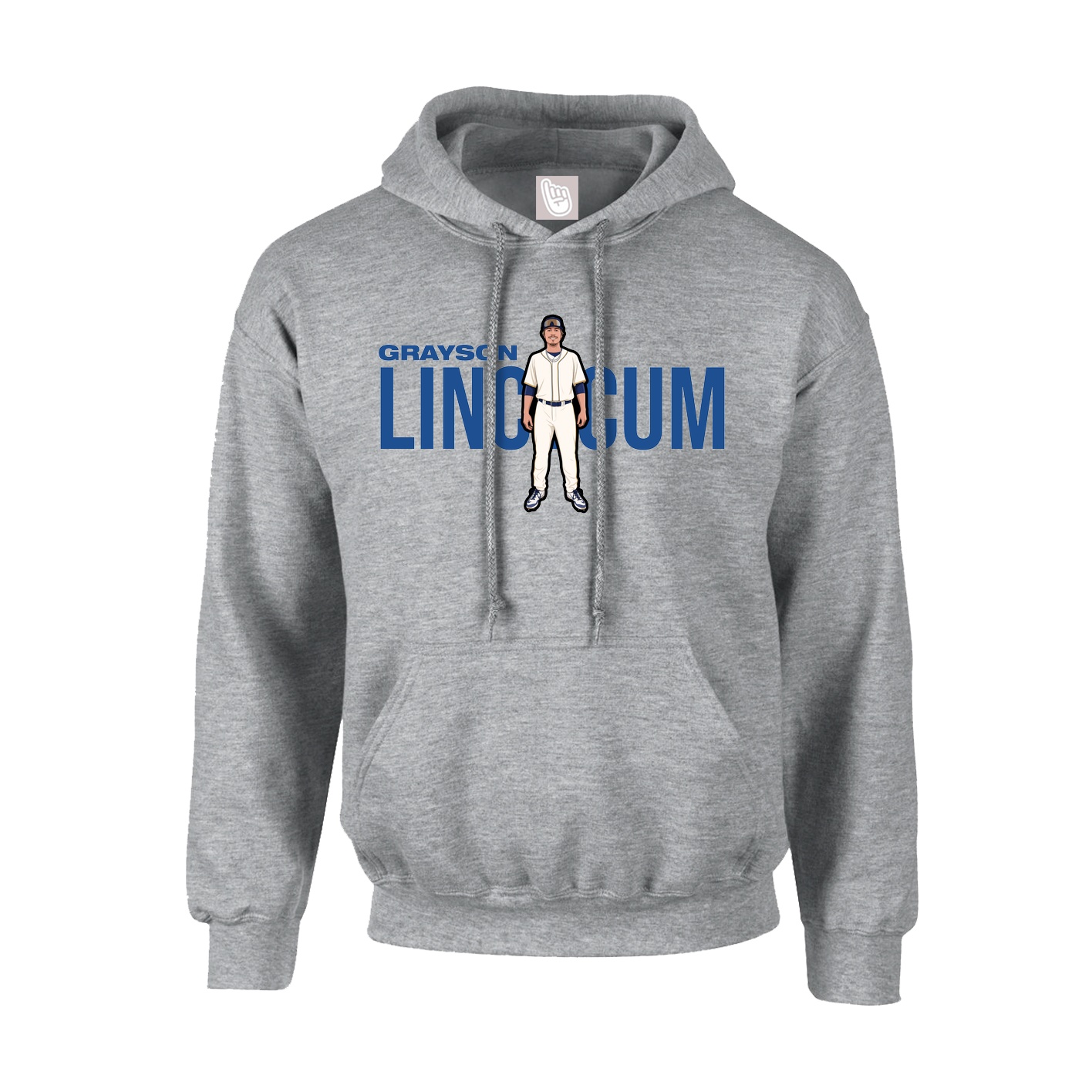 Hoodie — Player Name in Grey