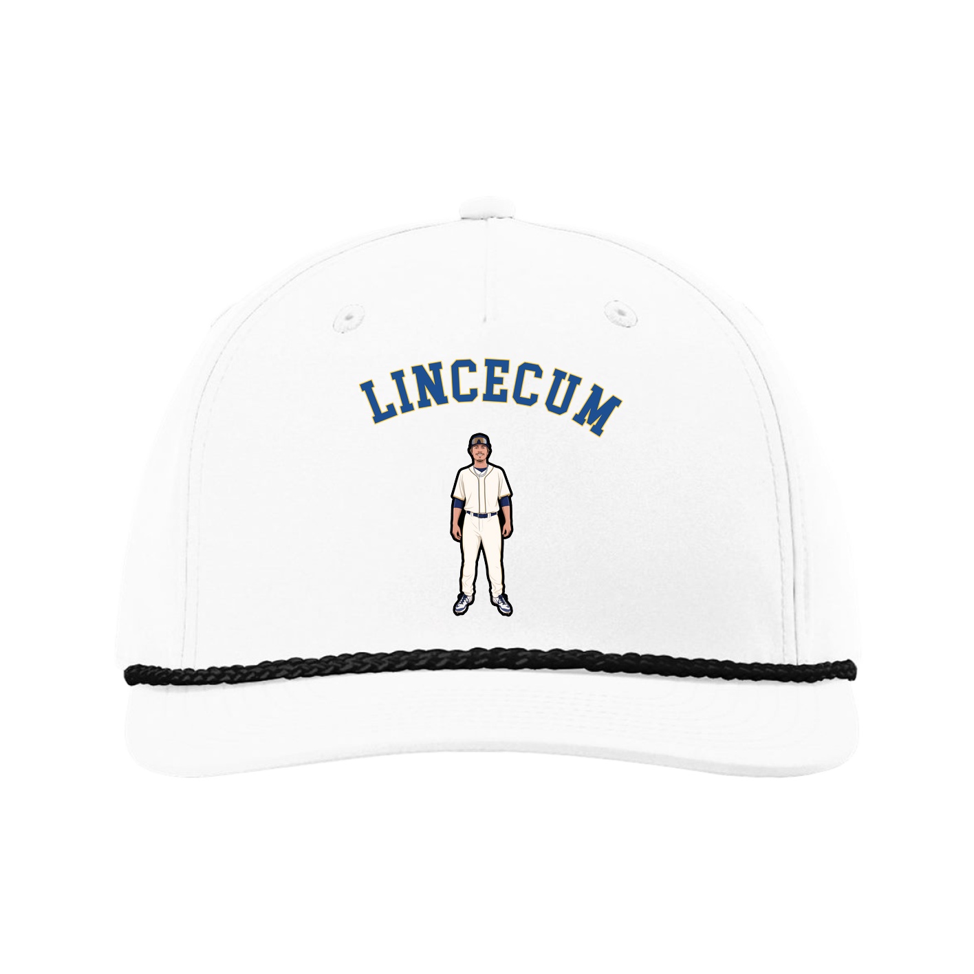 Five-Panel Classic Rope Cap — Shirsey Arch in White