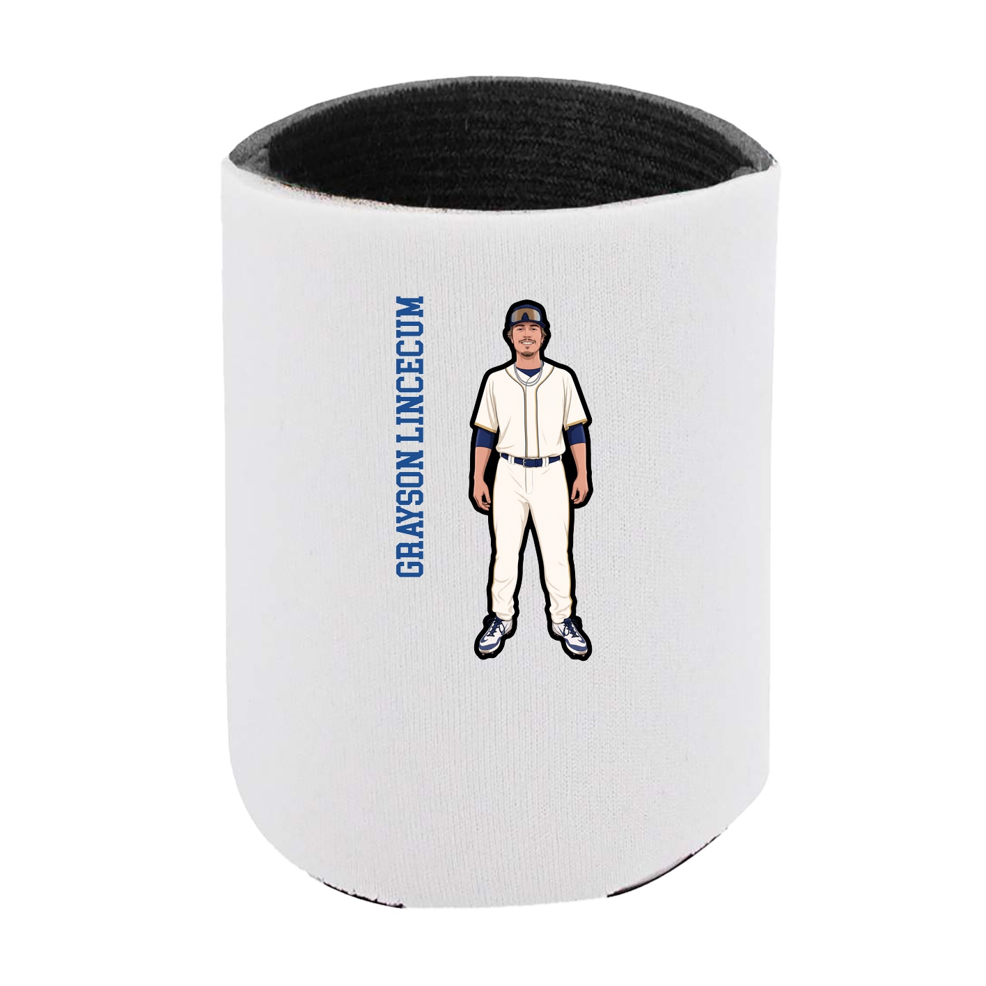 Can Holder — Name Vertical in White