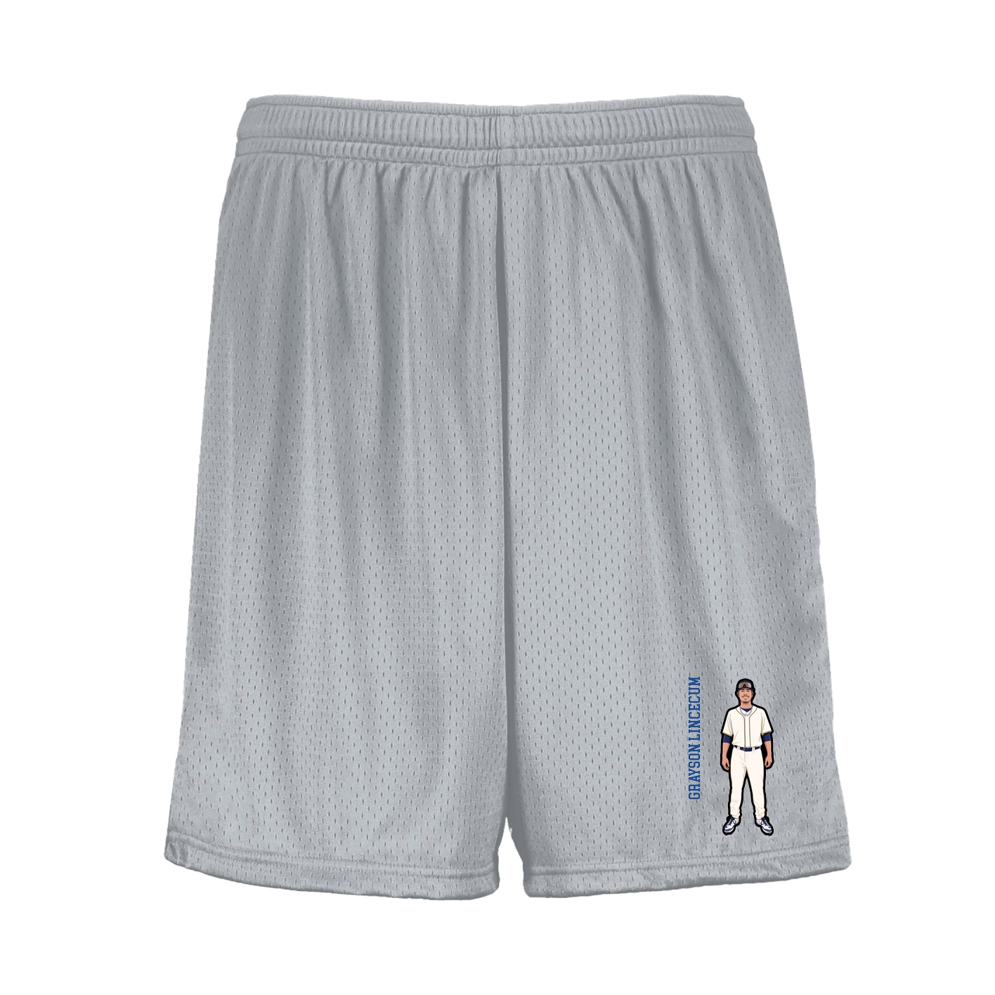 Shorts — Name Vertical in Silver