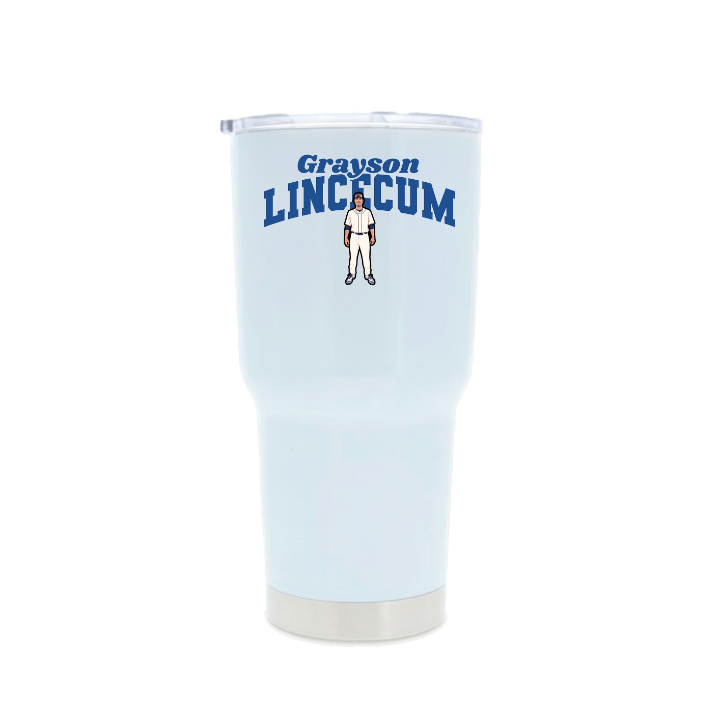 30oz Stainless Steel Tumbler — Signature Arch in White
