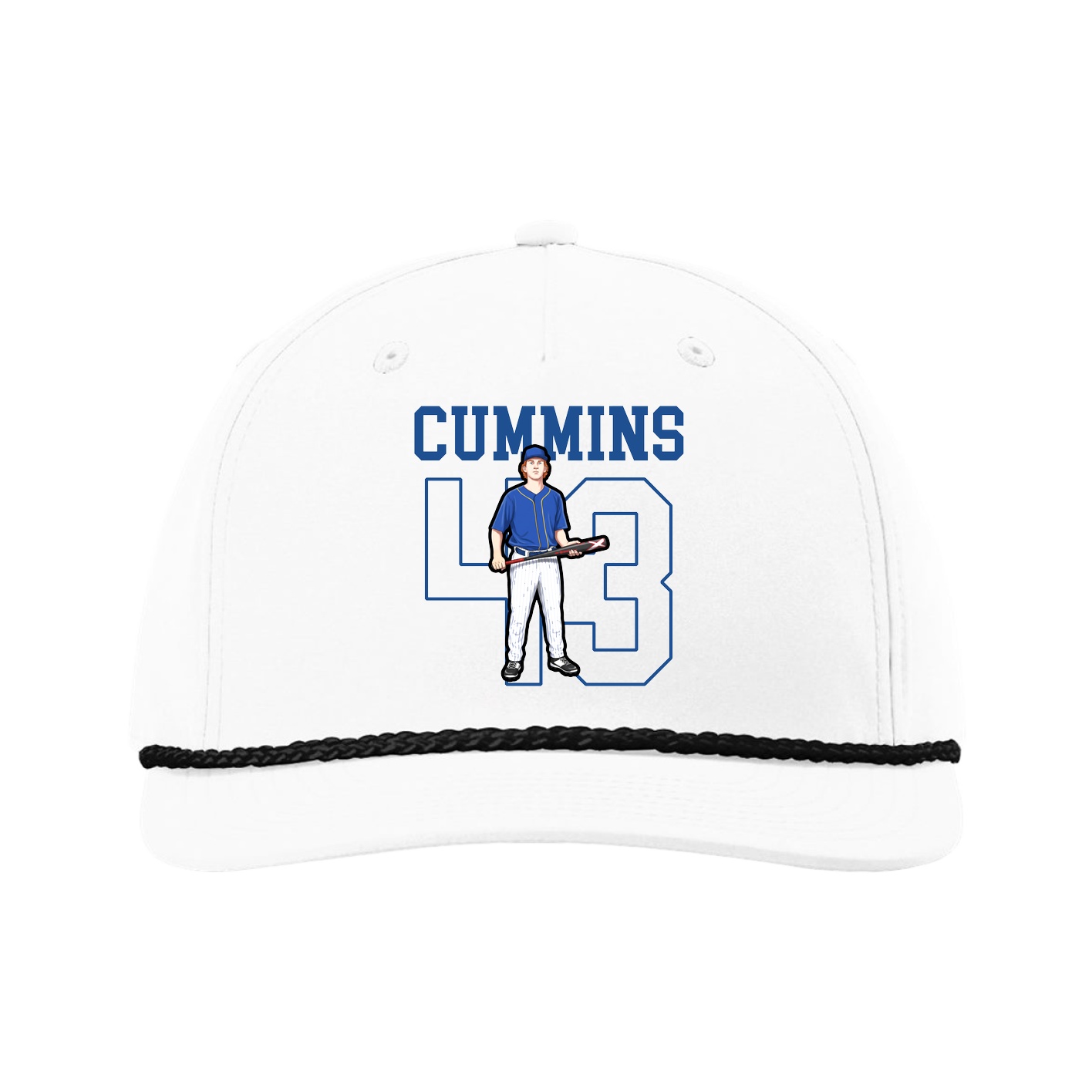 Five-Panel Classic Rope Cap — Shirsey in White
