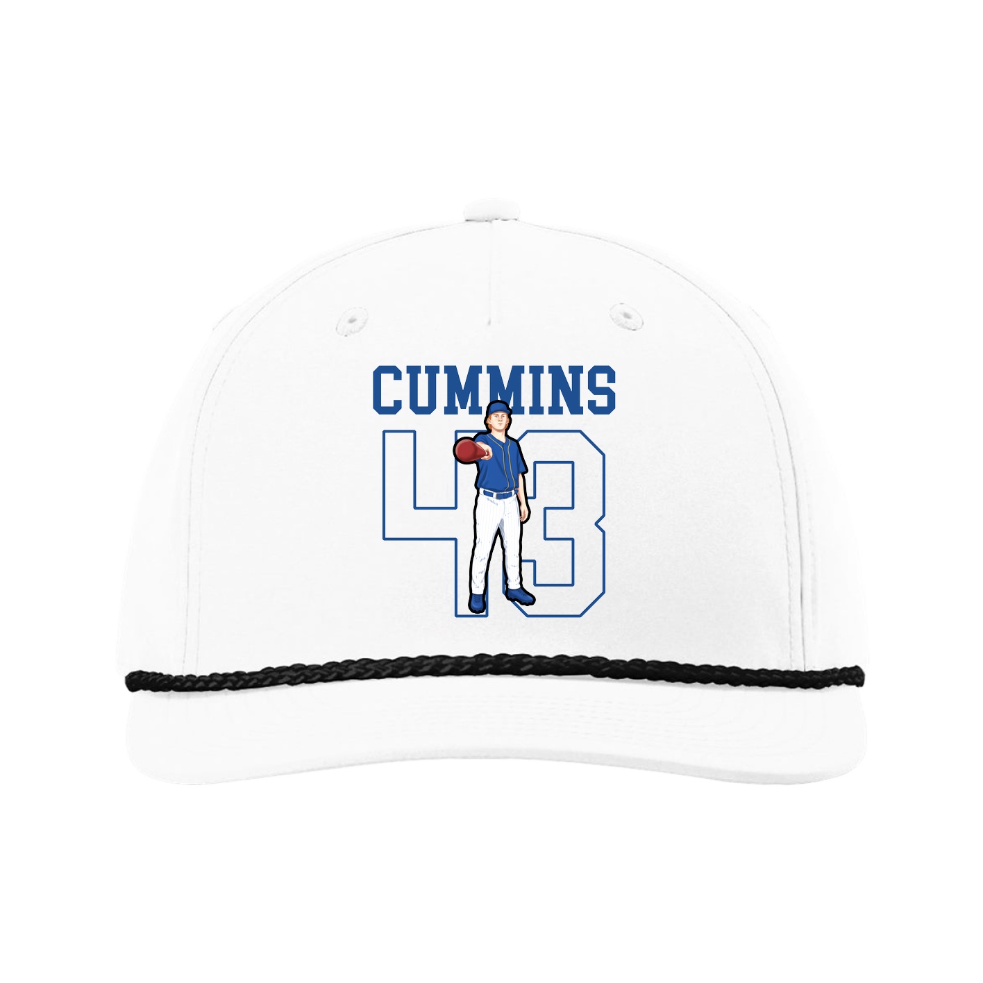 Five-Panel Classic Rope Cap — Shirsey in White