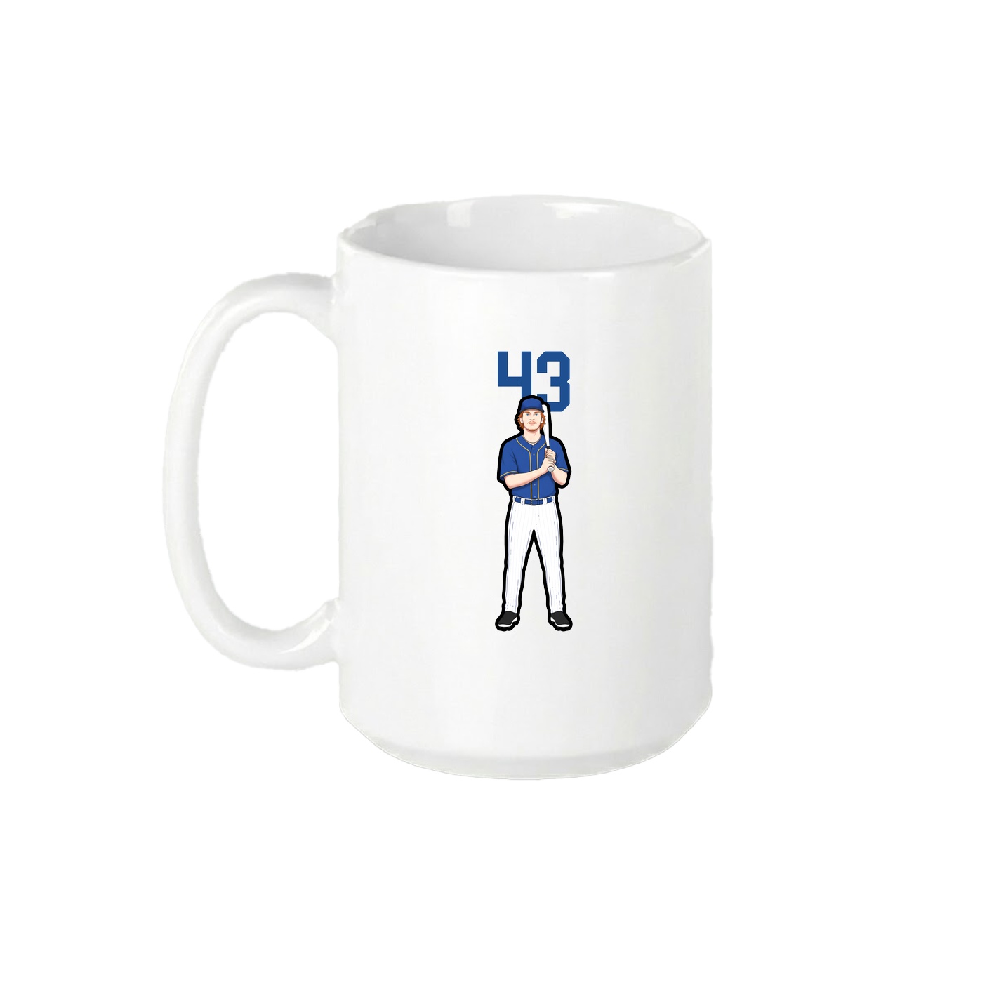 15oz Coffee Mug — Number Top in White