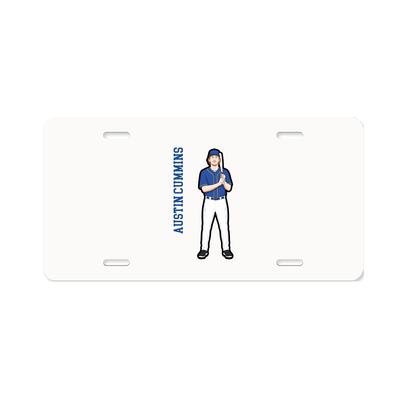 License Plate — Name Vertical in Classic
