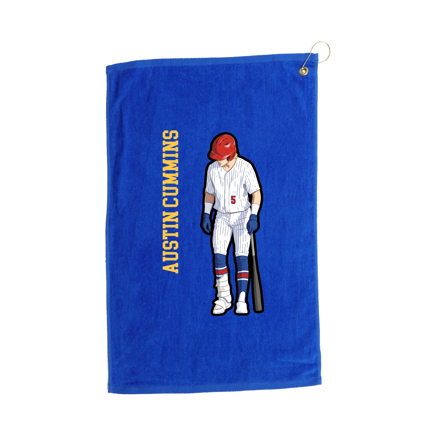 Golf Towel — Name Vertical in Royal