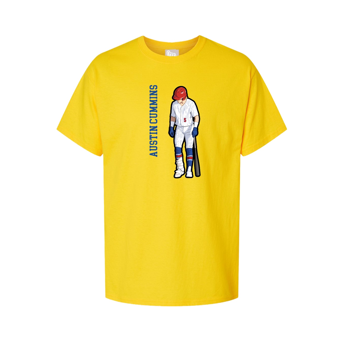 Youth Tee — Name Vertical in Gold
