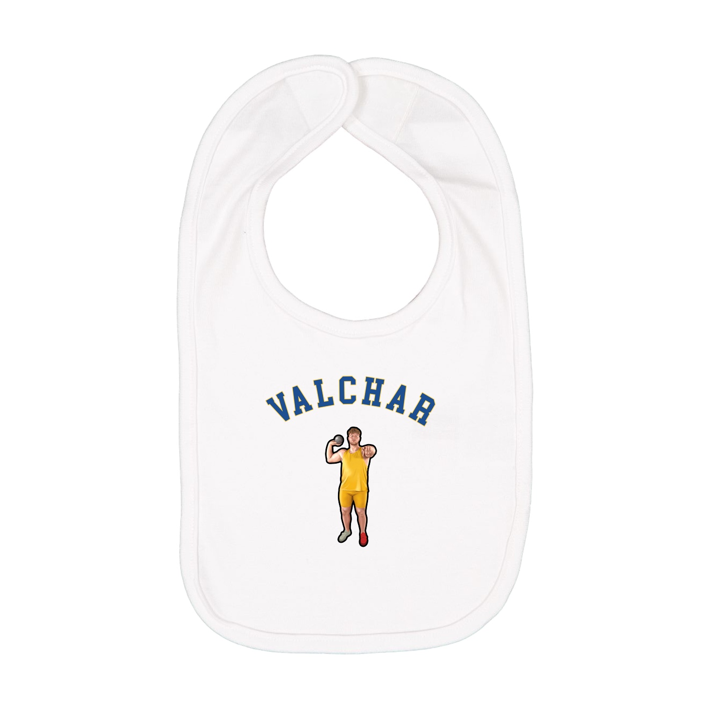Infant Bib — Shirsey Arch in White