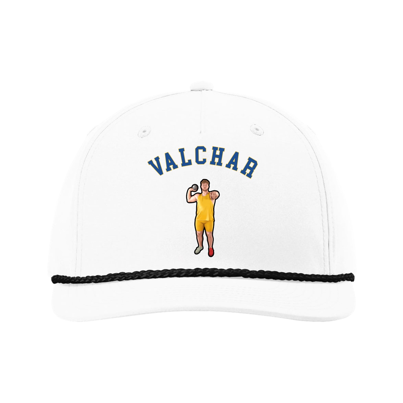 Five-Panel Classic Rope Cap — Shirsey Arch in White