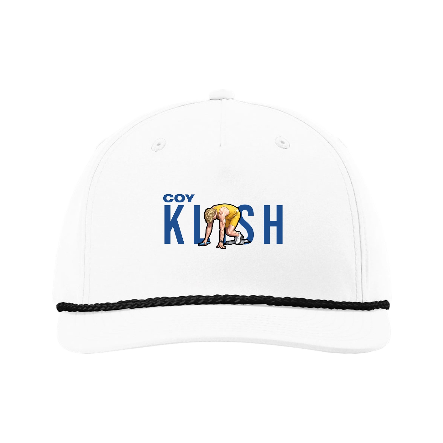 Five-Panel Classic Rope Cap — Player Name in White