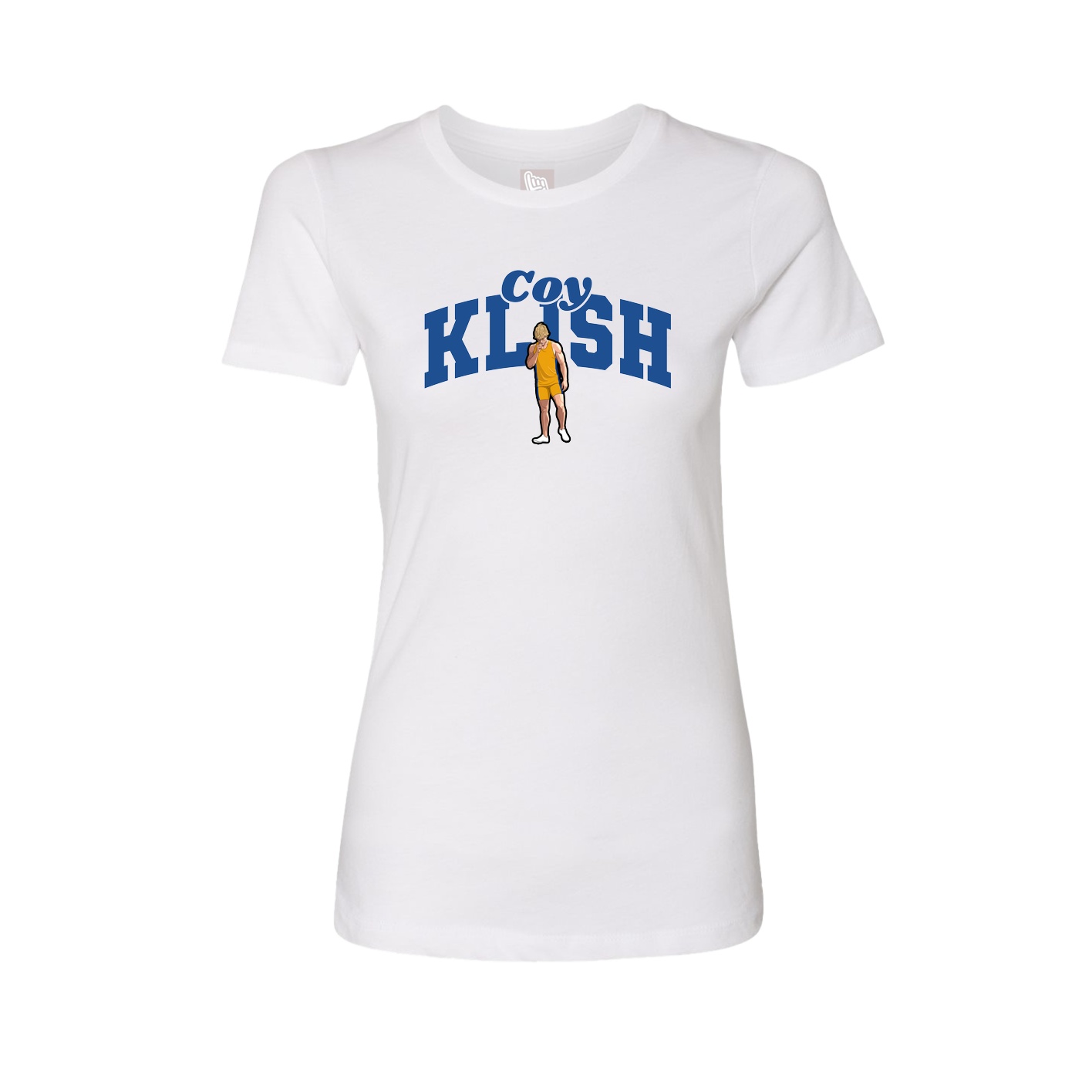 Fitted Women's Tee — Signature Arch in White