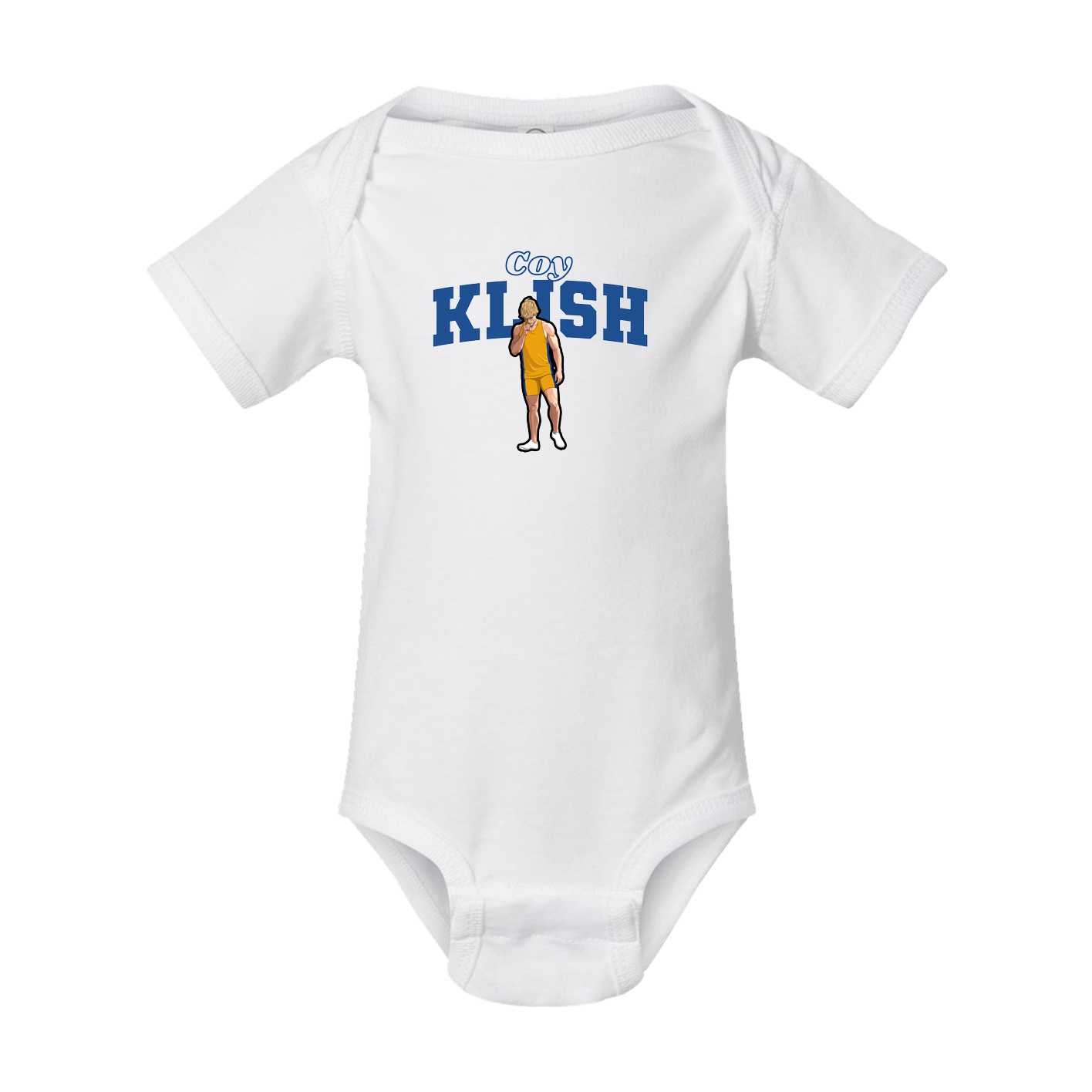 Baby Onesie — Name Arch in White