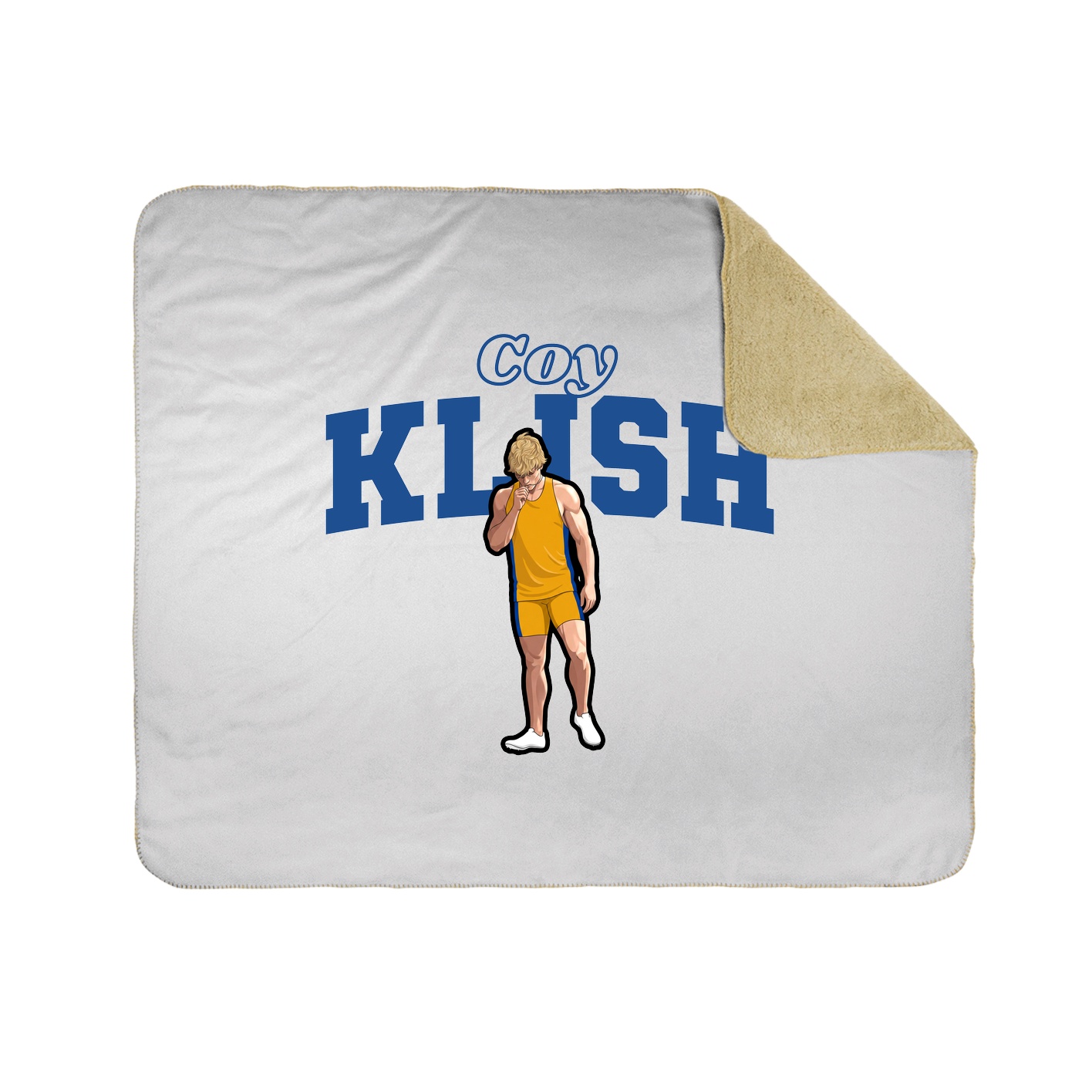 Throw Blanket — Name Arch in White