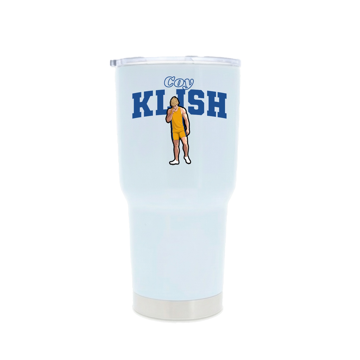30oz Stainless Steel Tumbler — Name Arch in White
