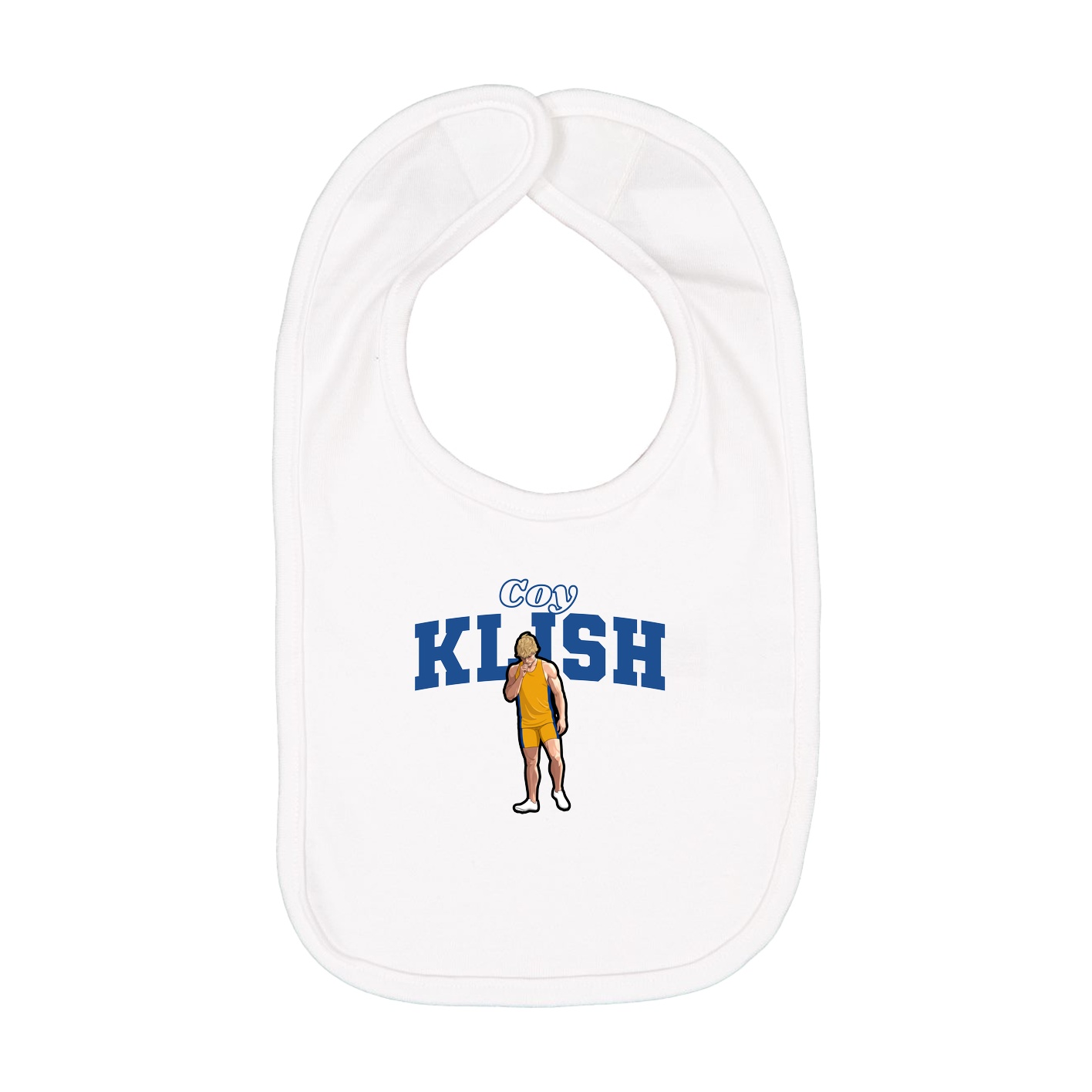 Infant Bib — Name Arch in White