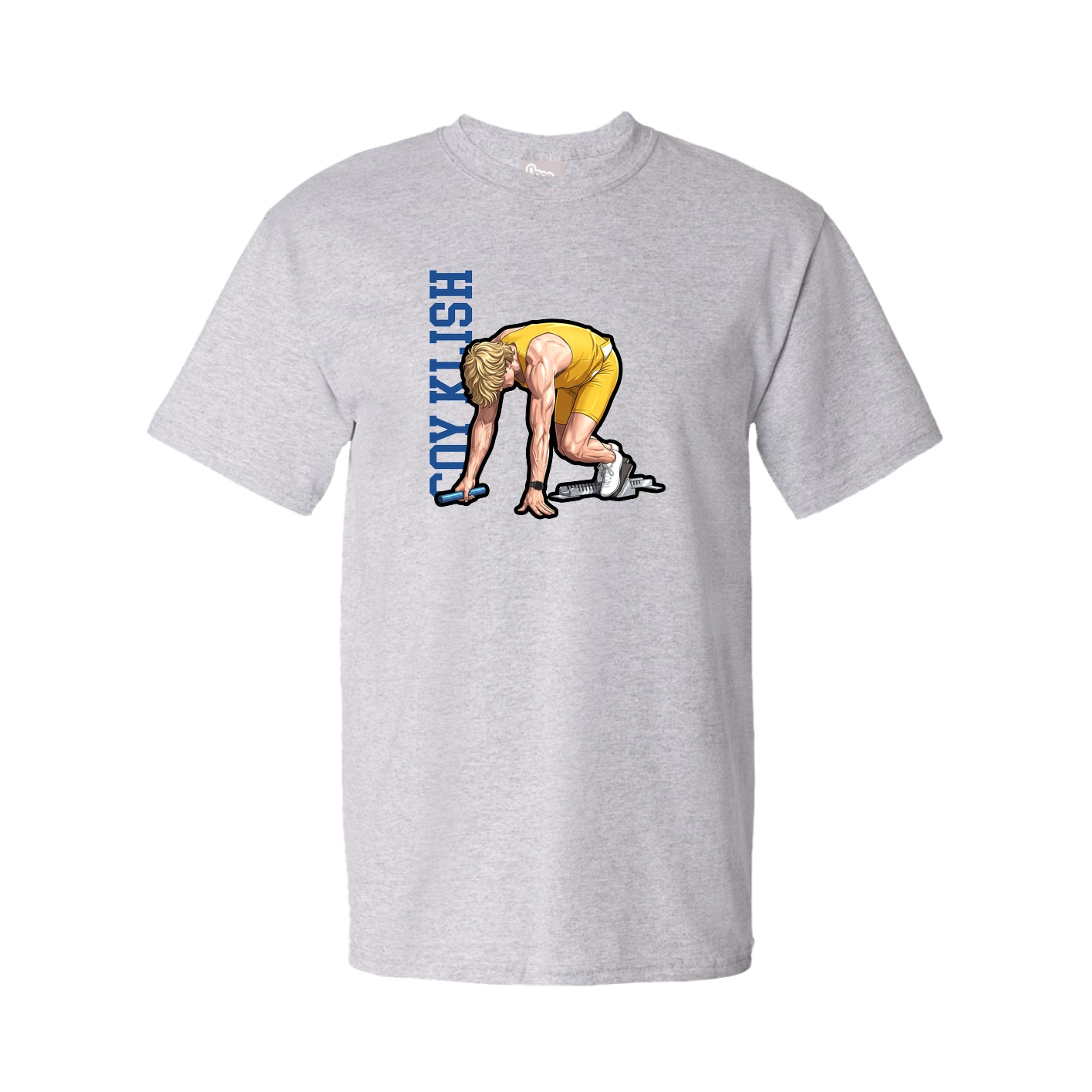 Youth Tee — Name Vertical in Grey