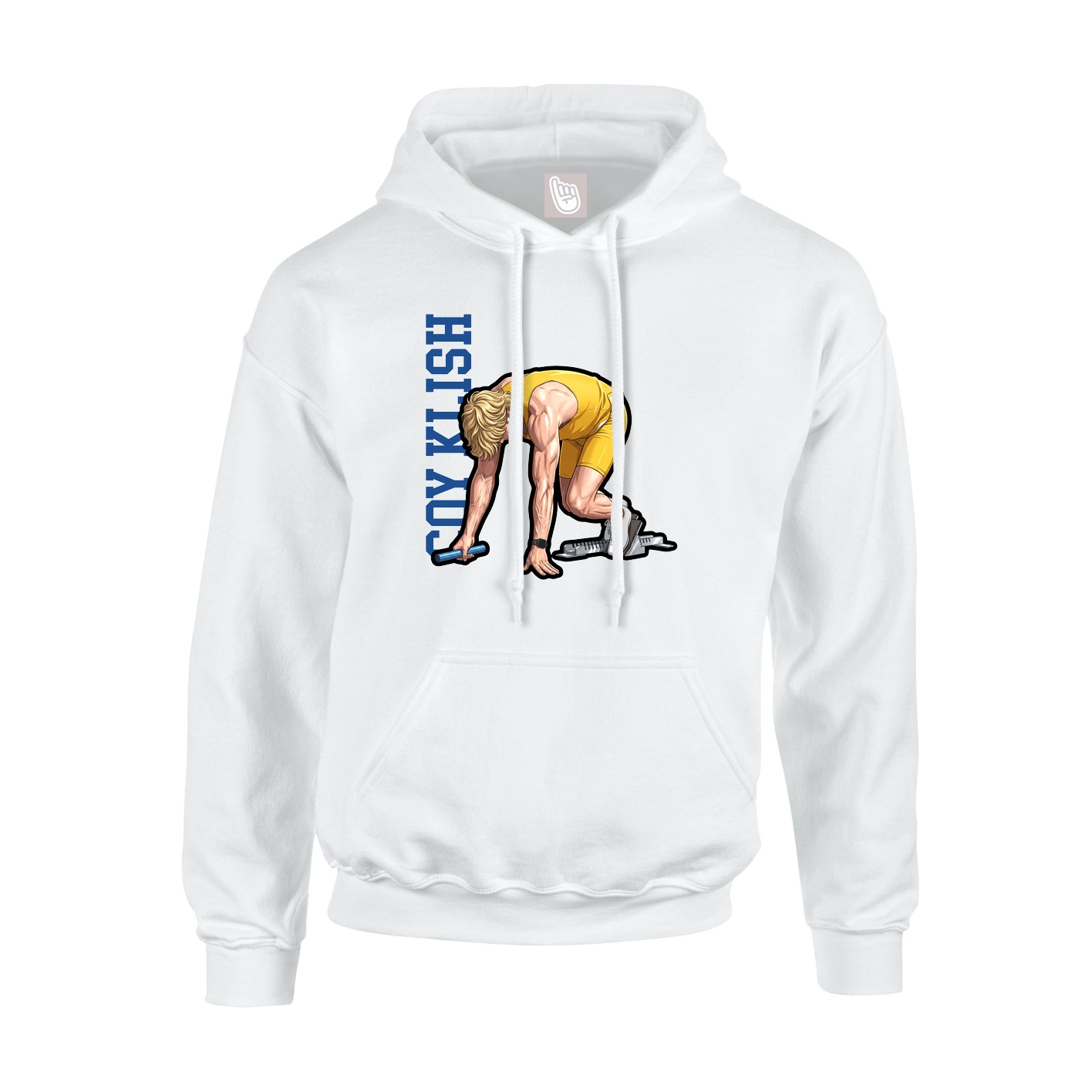 Youth Hoodie — Name Vertical in White