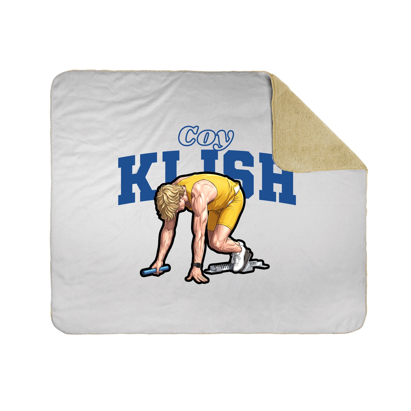 Throw Blanket — Name Arch in White