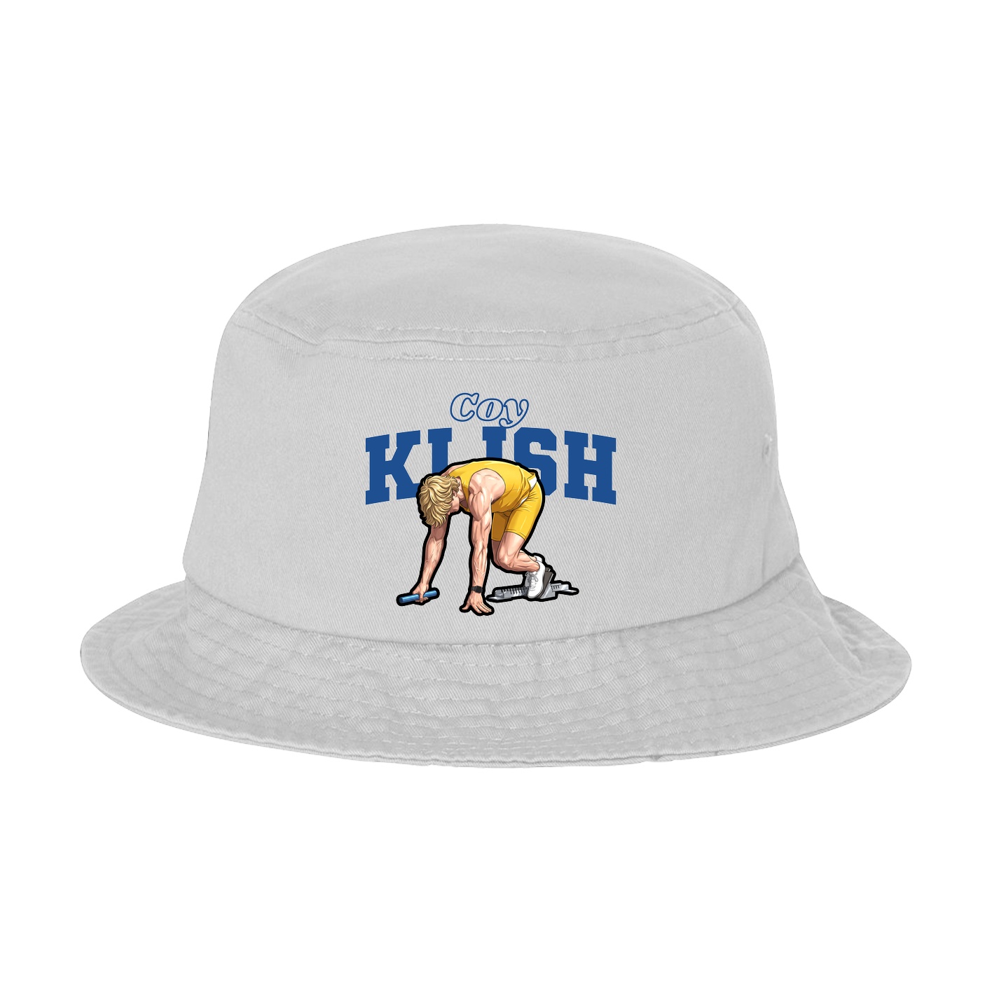 Bucket Cap — Name Arch in White