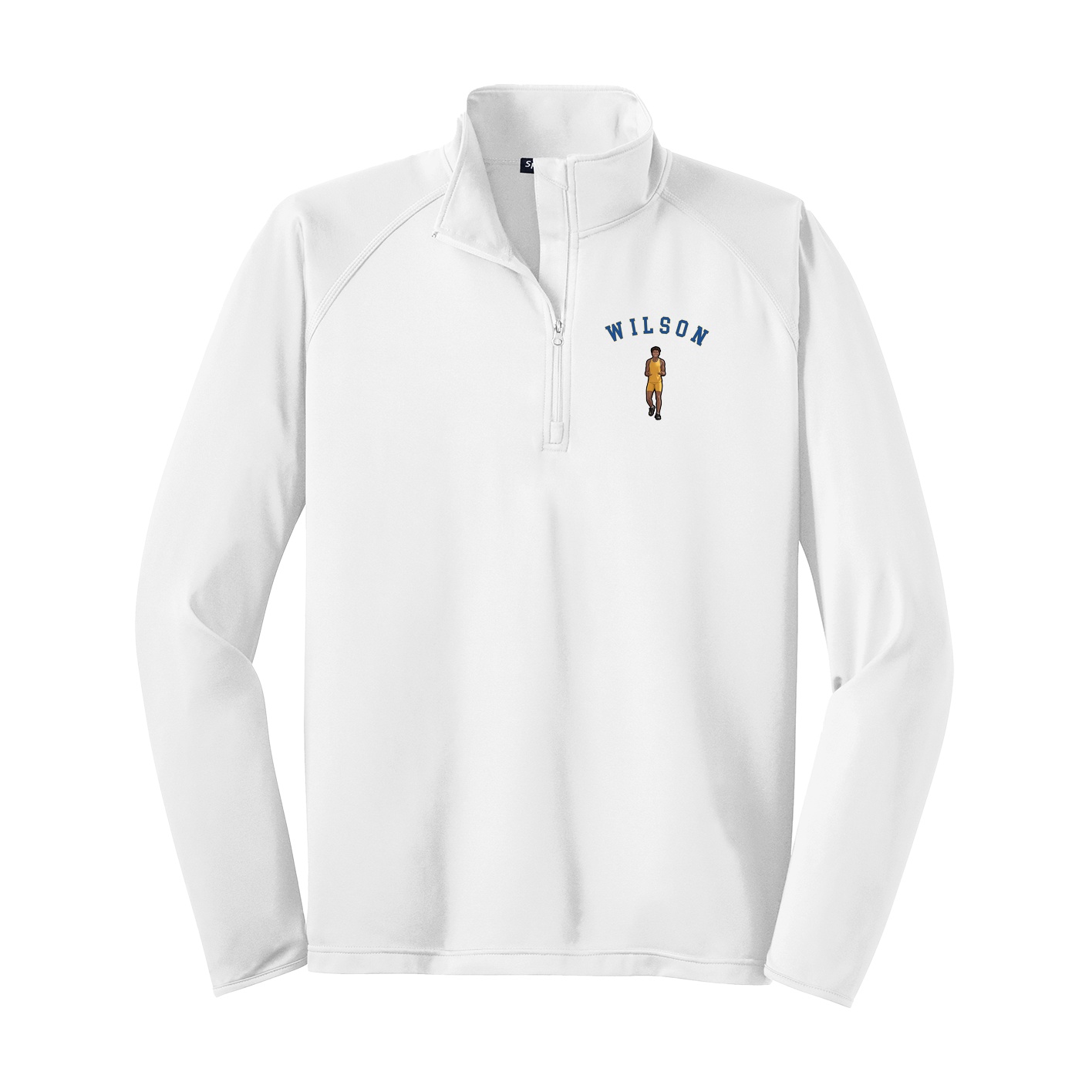 Q-Zip Pullover — Shirsey Arch in White