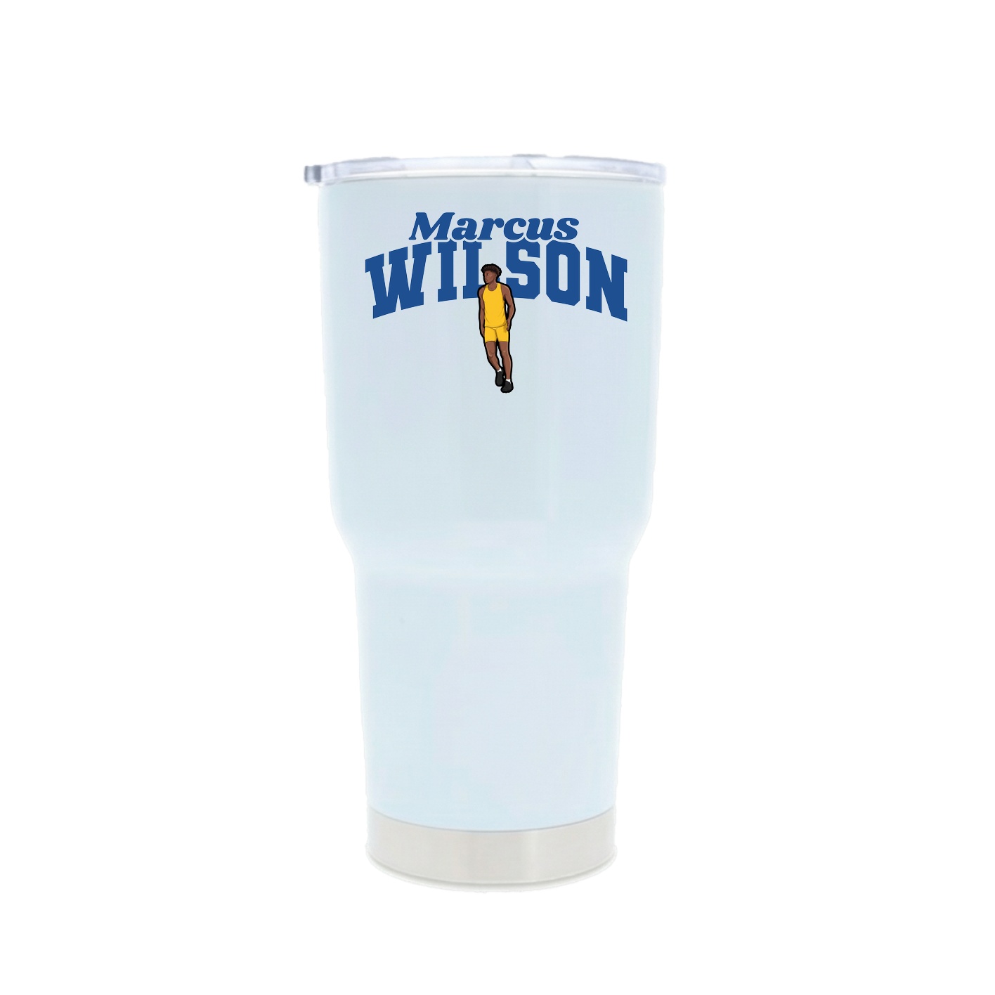 30oz Stainless Steel Tumbler — Signature Arch in White