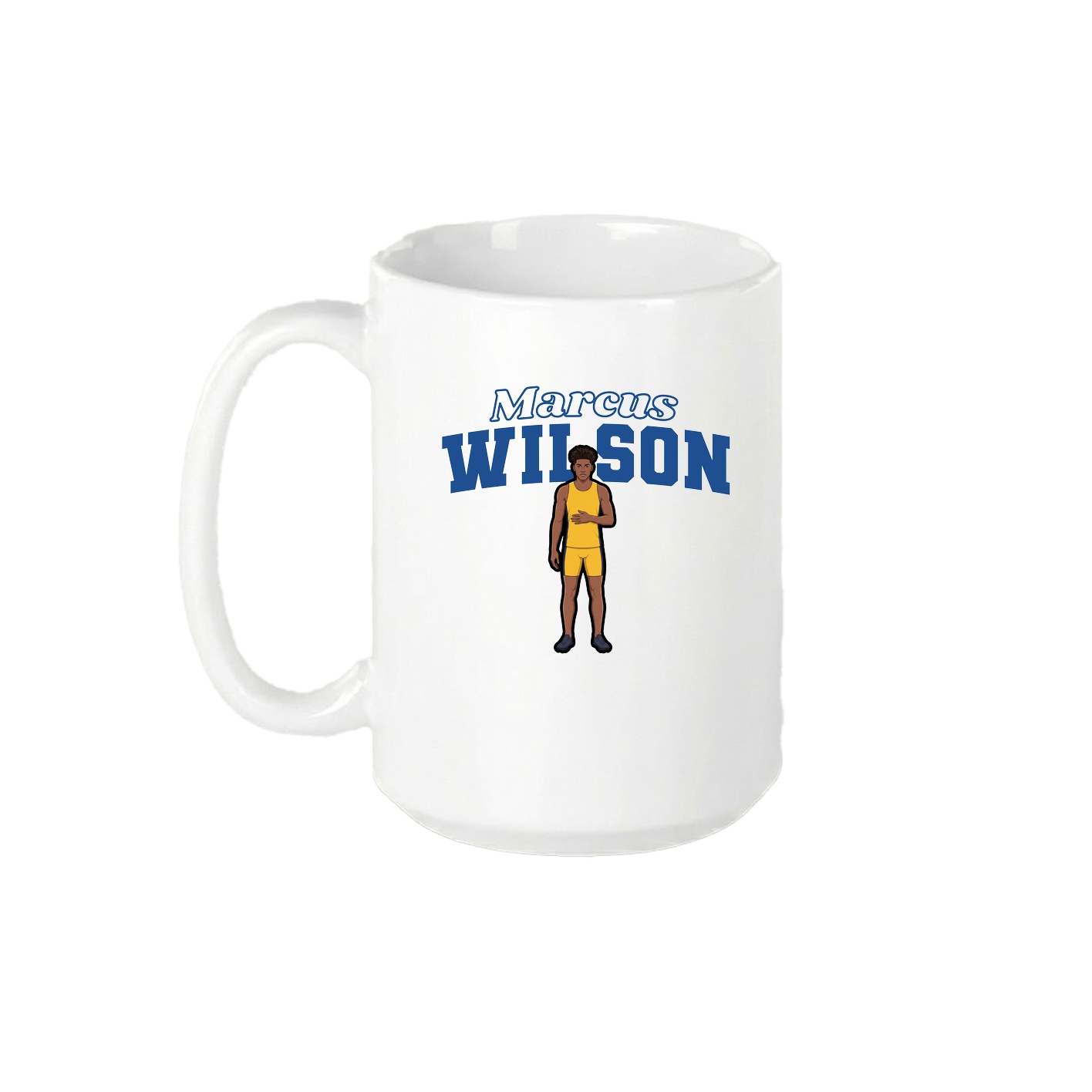 15oz Coffee Mug — Name Arch in White