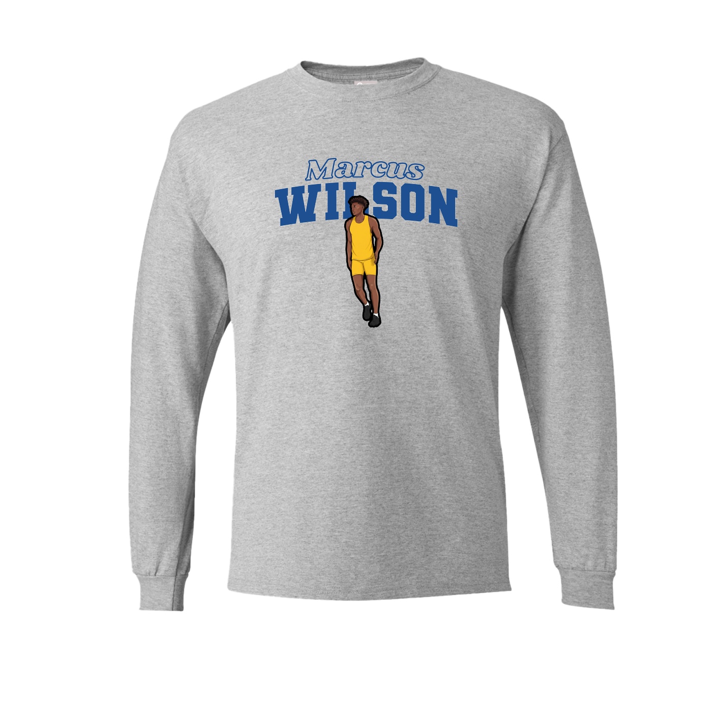 Long Sleeve Tee — Name Arch in Grey