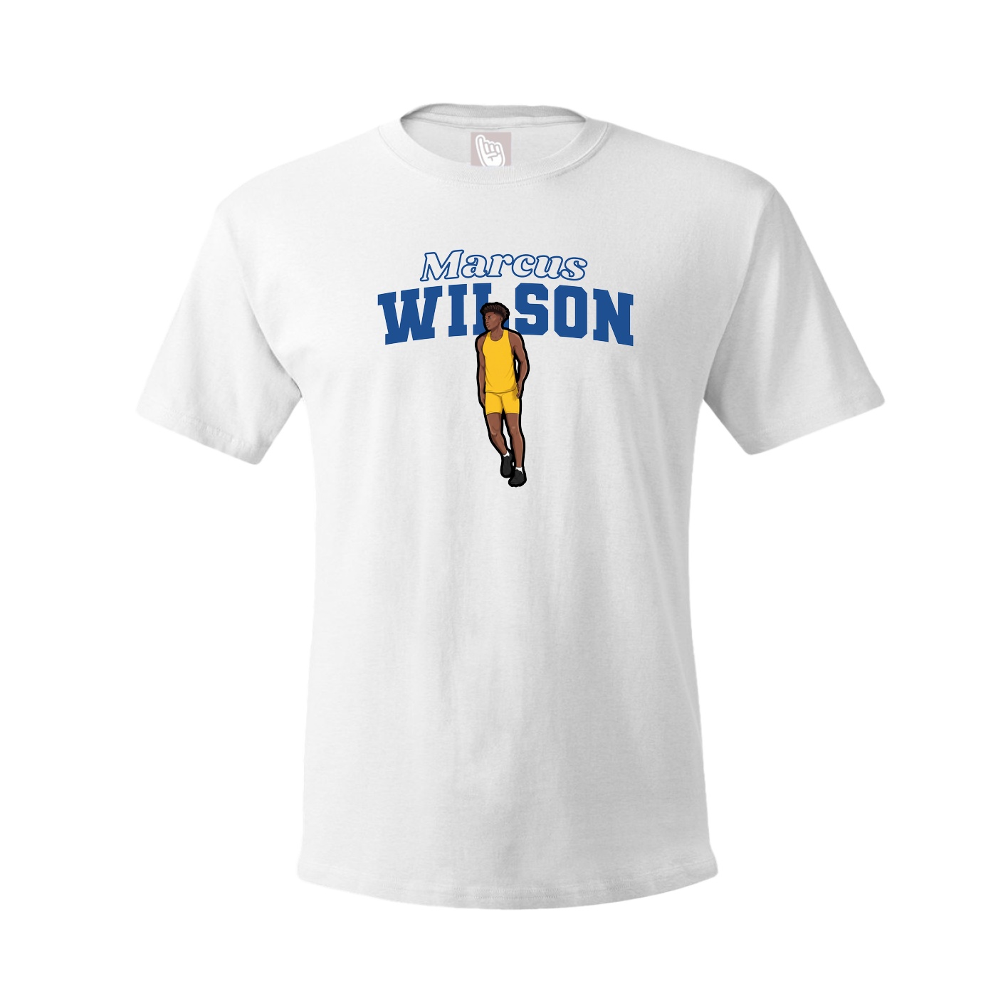 Youth Tee — Name Arch in White