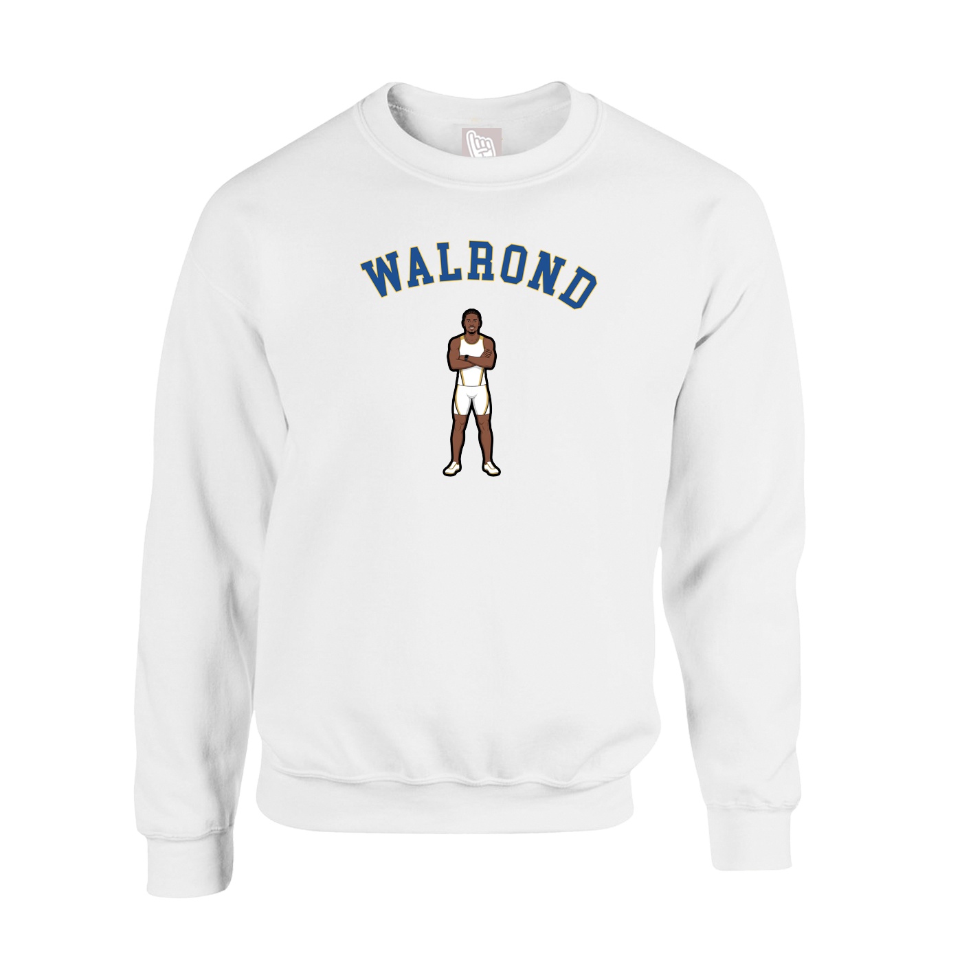 Fleece Crew — Shirsey Arch in White