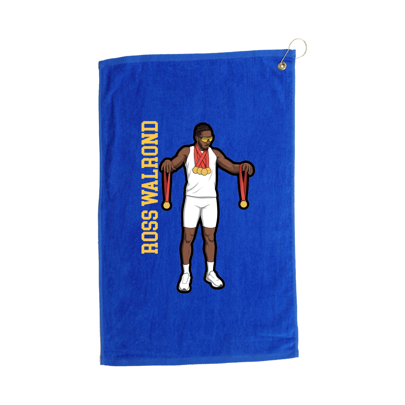 Golf Towel — Name Vertical in Royal
