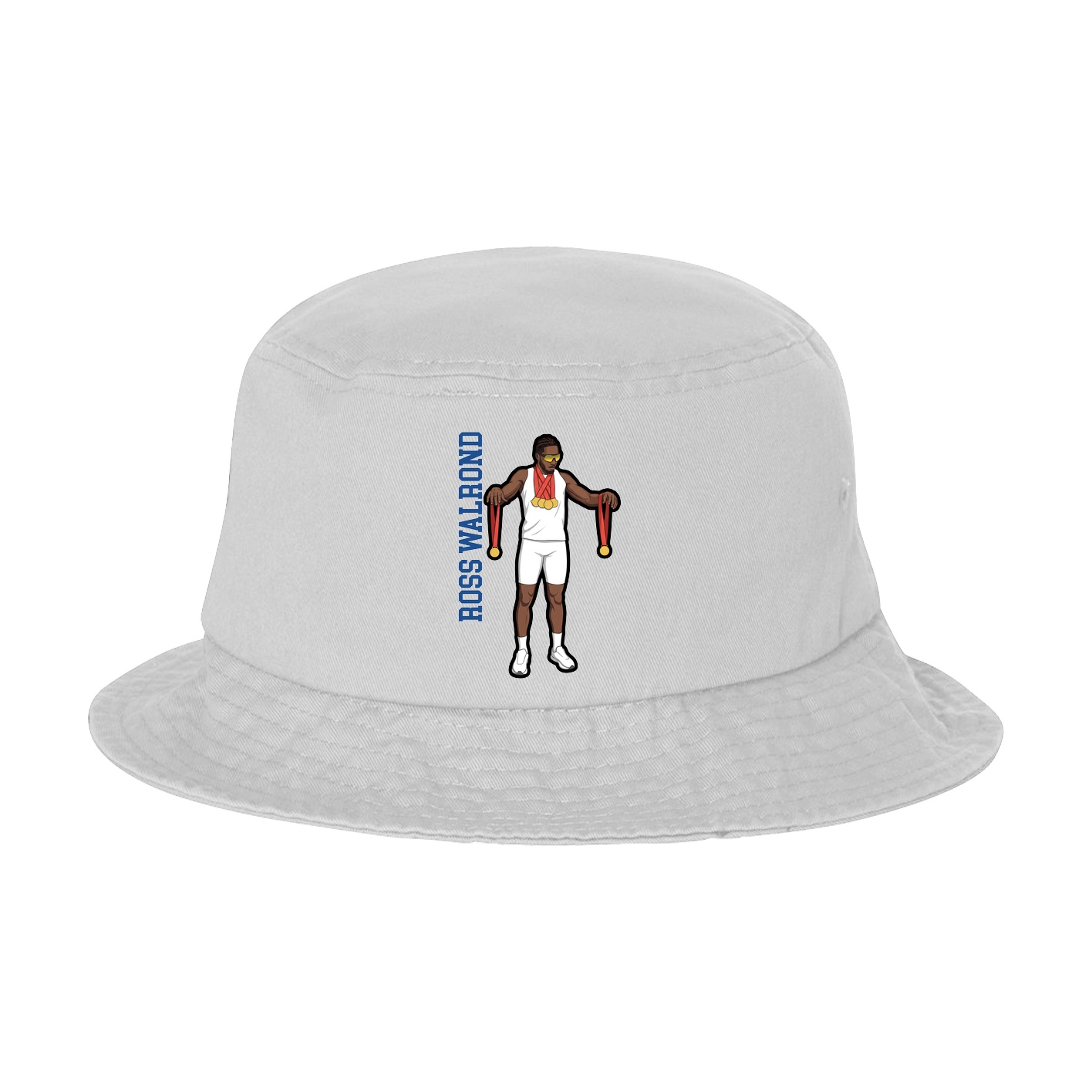 Bucket Cap — Name Vertical in White