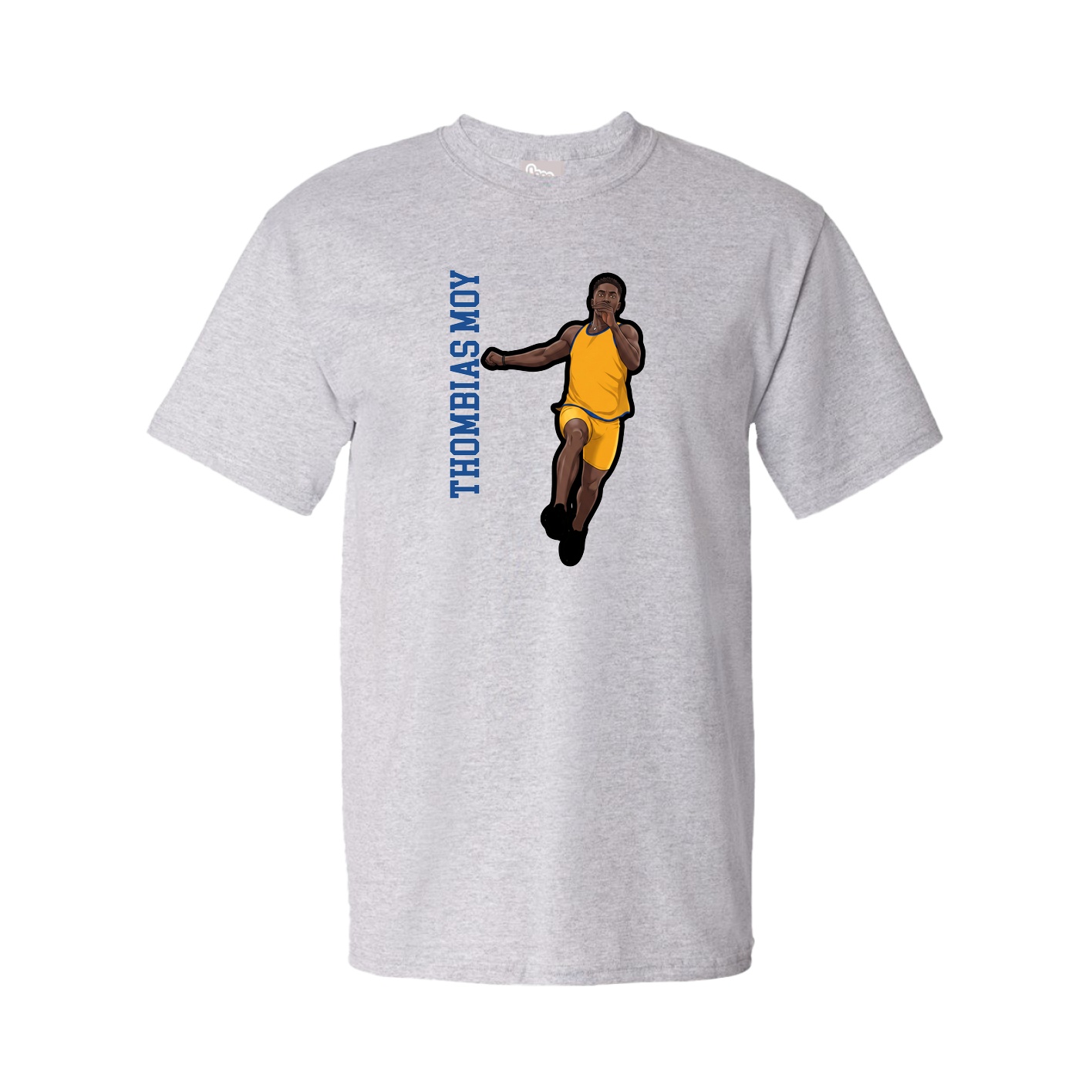 Tee — Name Vertical in Grey