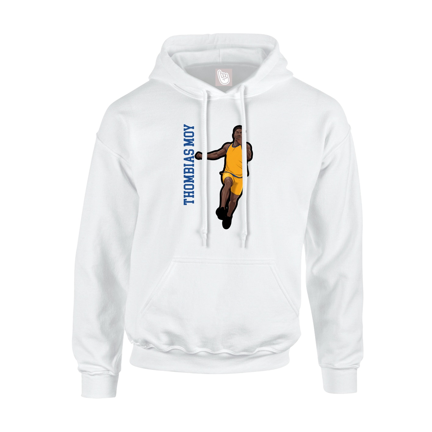 Hoodie — Name Vertical in White