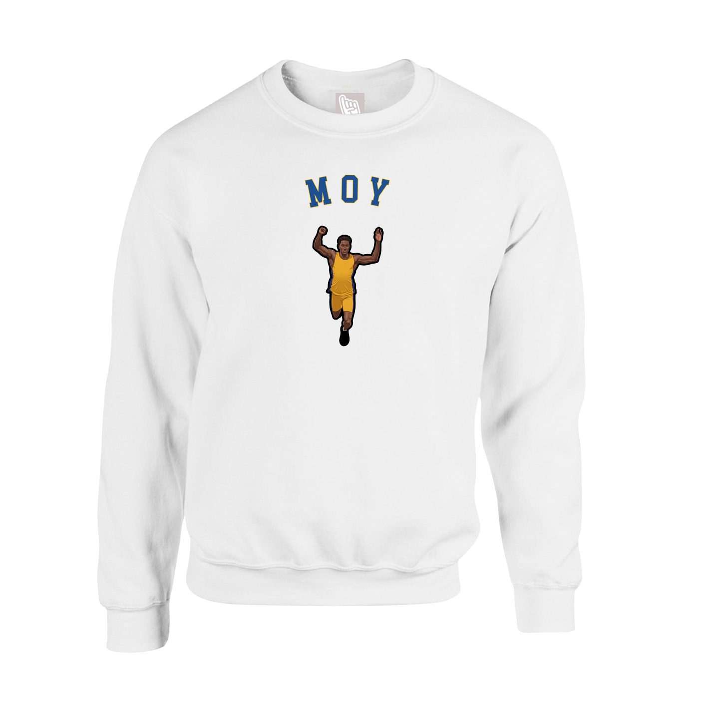 Fleece Crew — Shirsey Arch in White