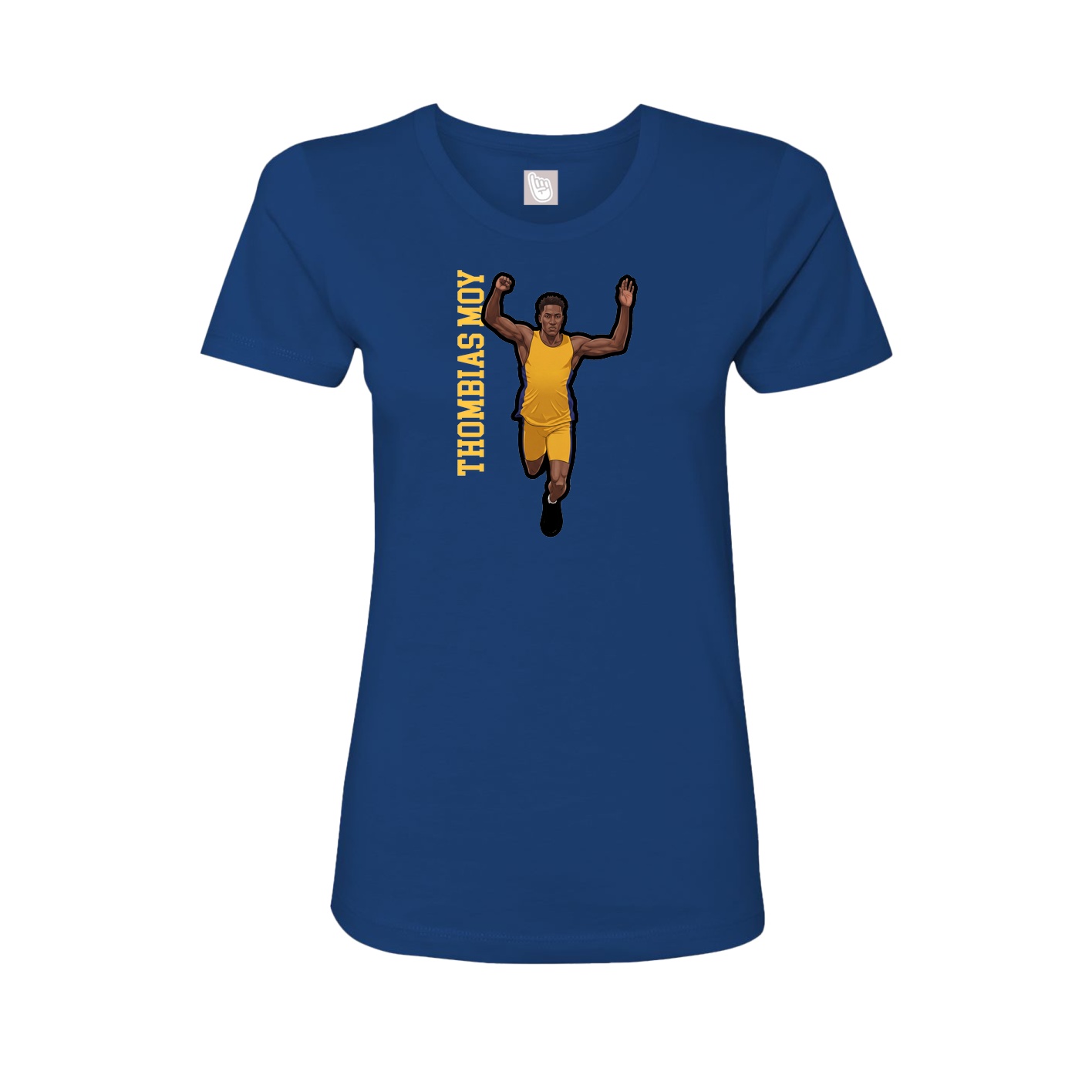Womens Tee — Name Vertical in Royal