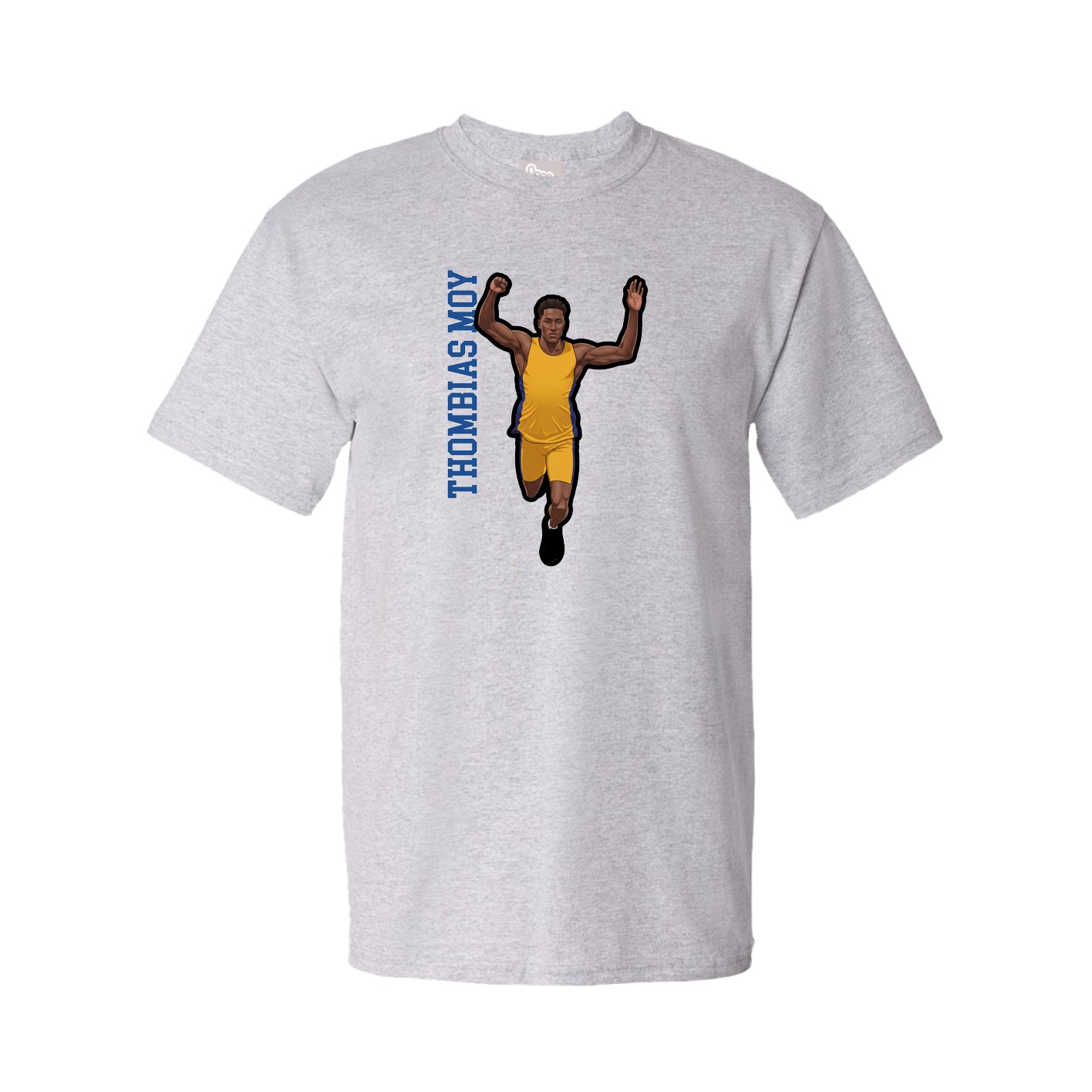 Youth Tee — Name Vertical in Grey