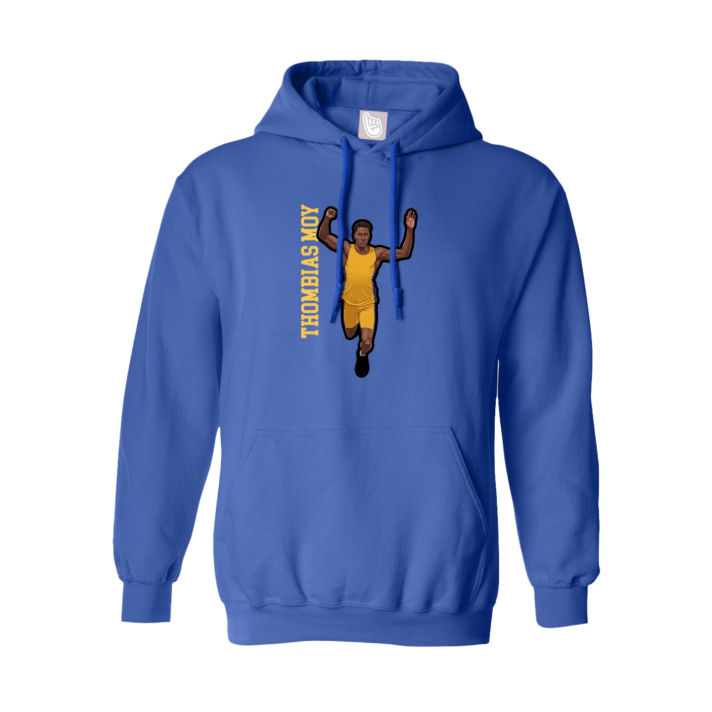 Hoodie — Name Vertical in Royal