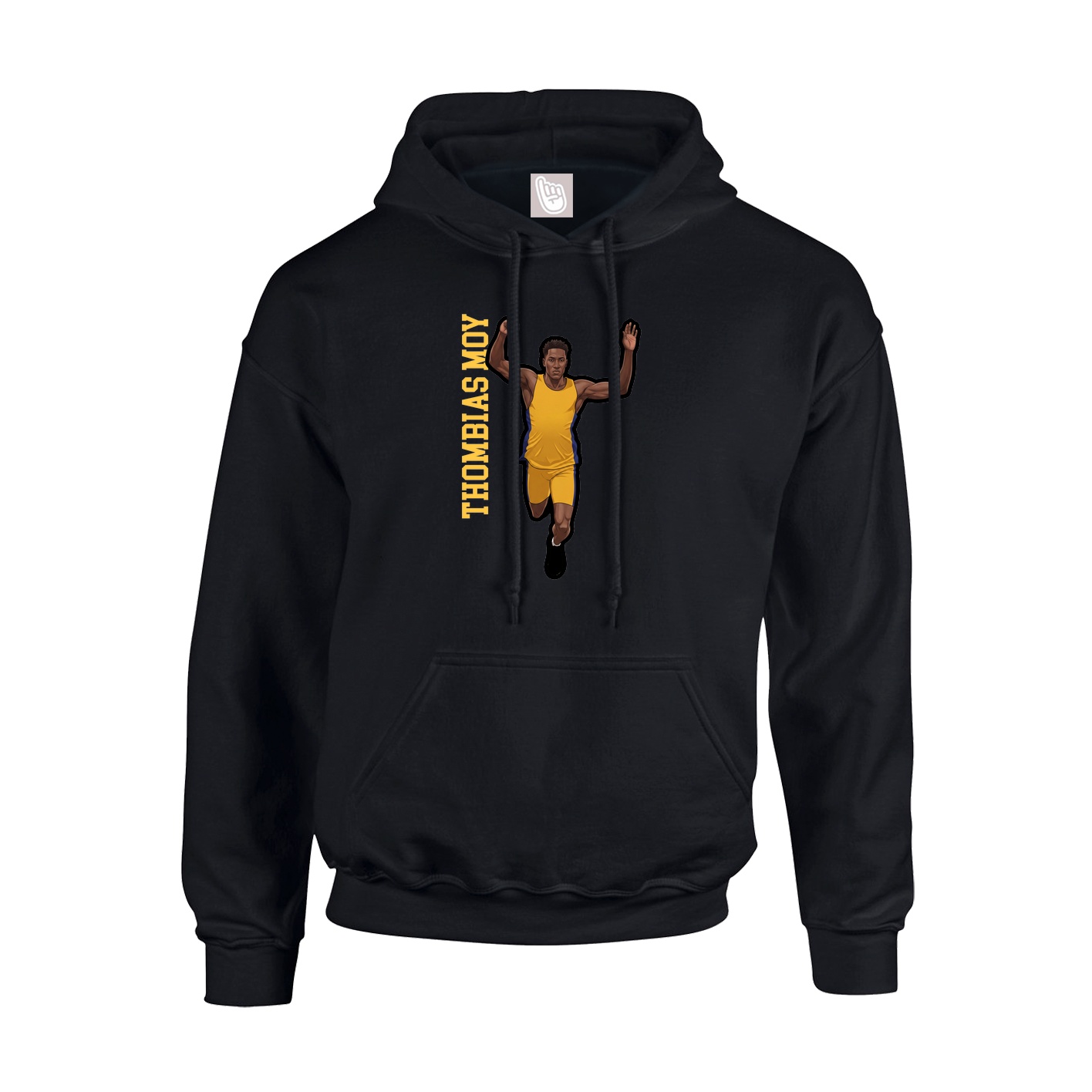 Youth Hoodie — Name Vertical in Black