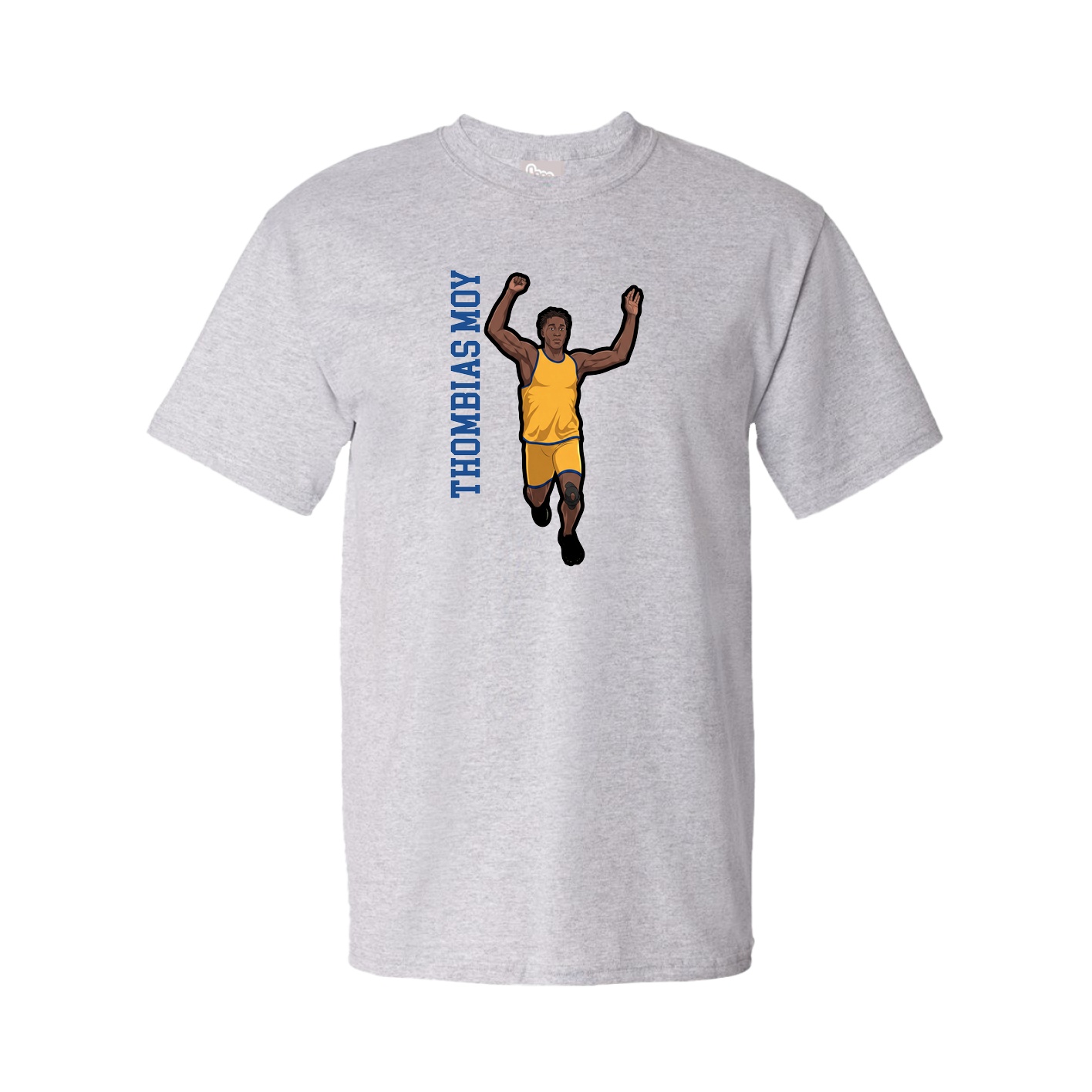 Youth Tee — Name Vertical in Grey
