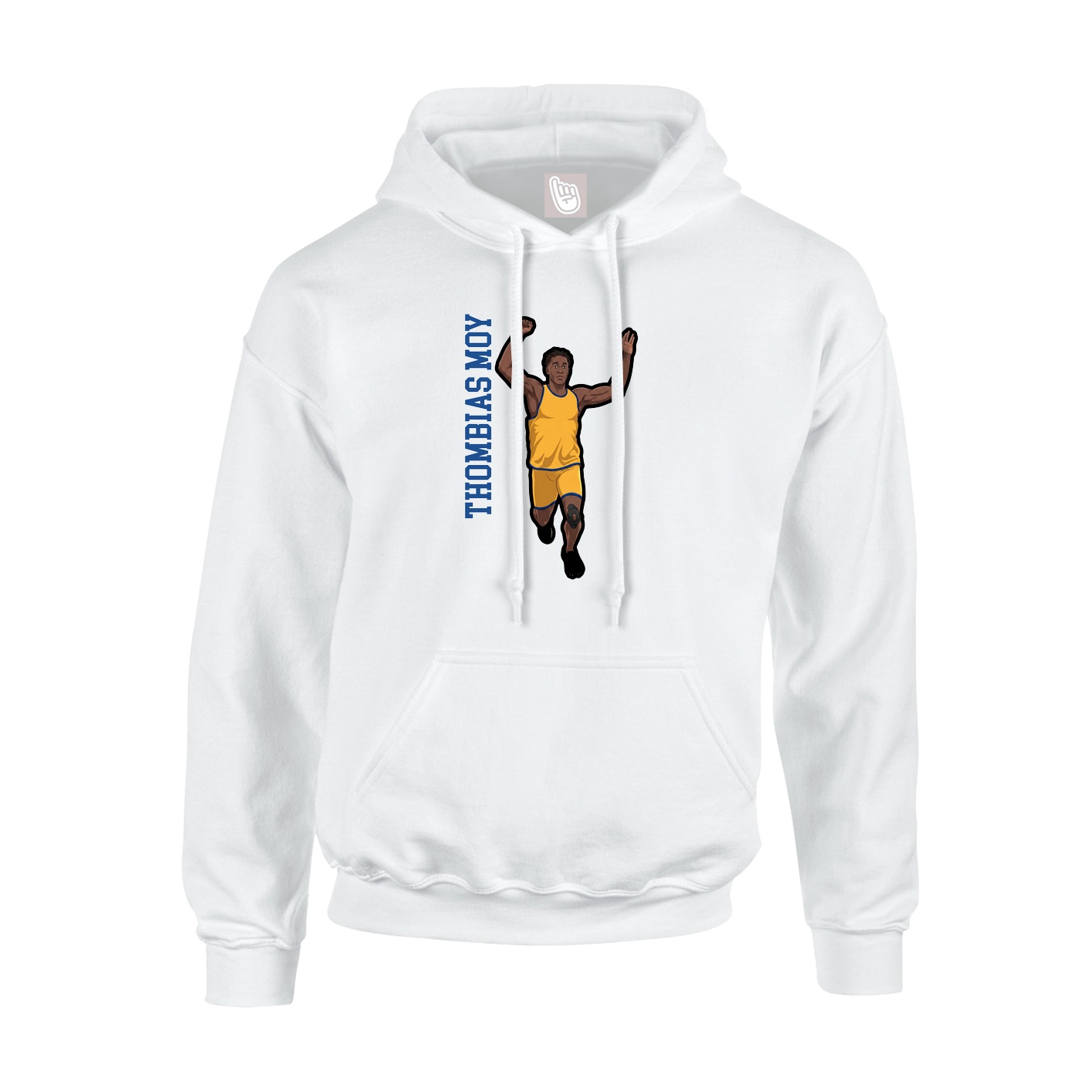 Hoodie — Name Vertical in White