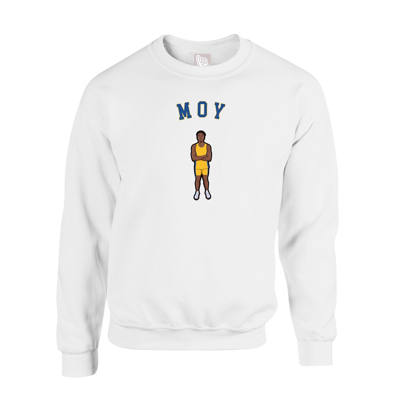 Fleece Crew — Shirsey Arch in White