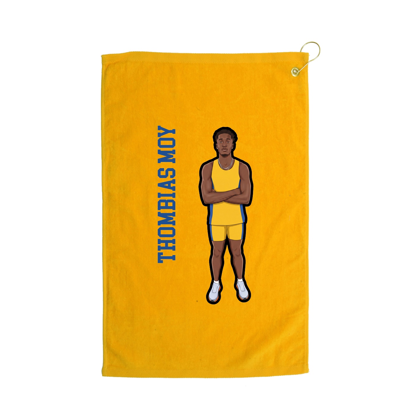 Golf Towel — Name Vertical in Gold