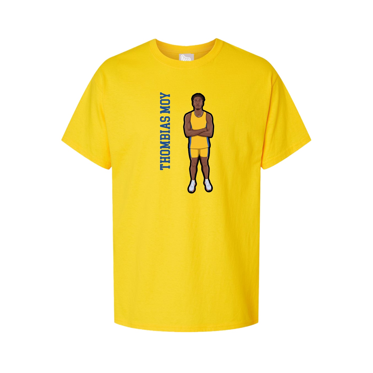 Youth Tee — Name Vertical in Gold
