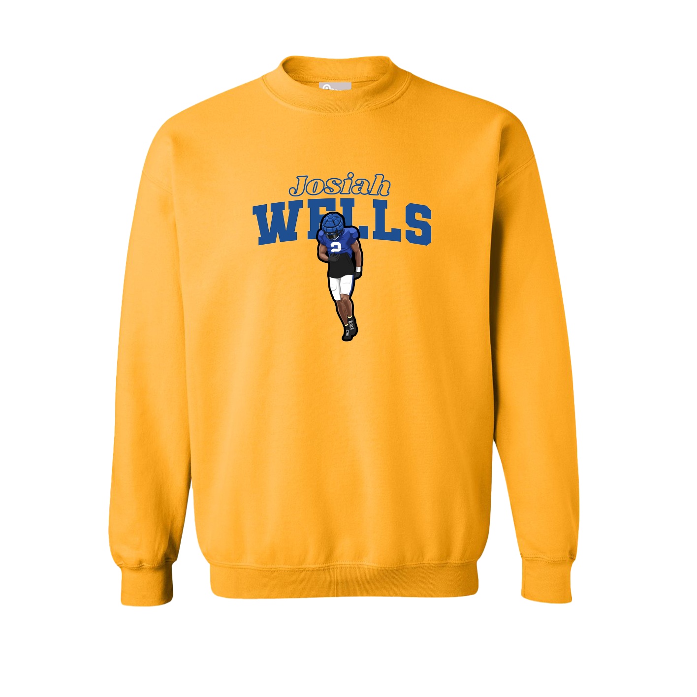 Fleece Crew — Name Arch in Gold