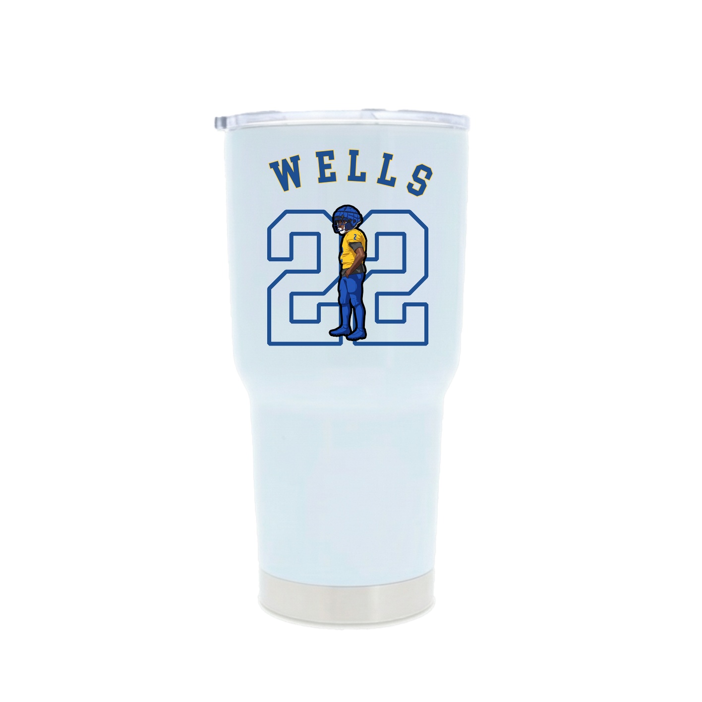 30oz Stainless Steel Tumbler — Shirsey Arch in White