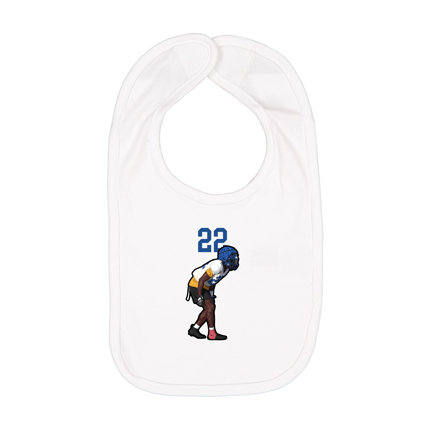 Infant Bib — Number Top in White