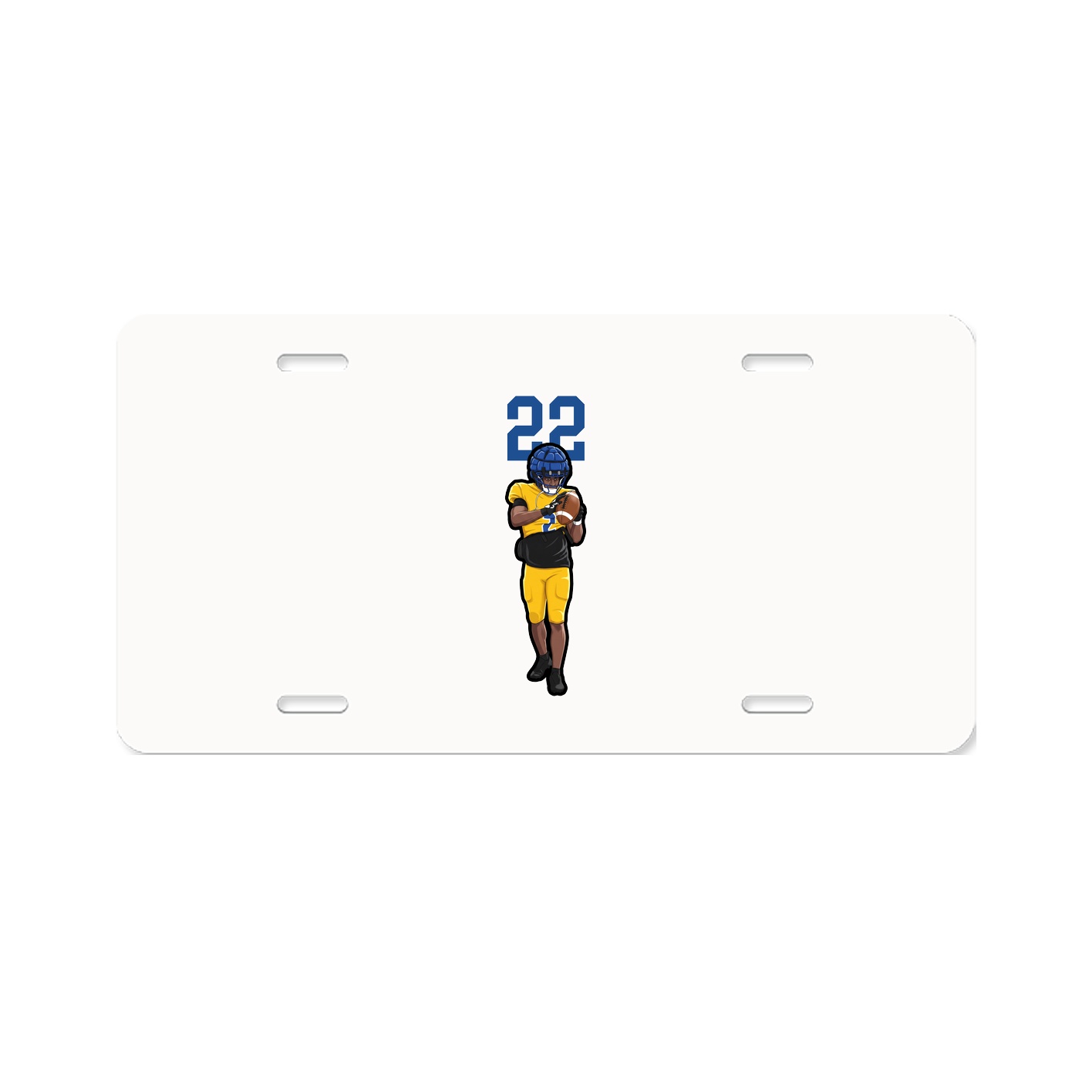 License Plate — Number Top in Classic
